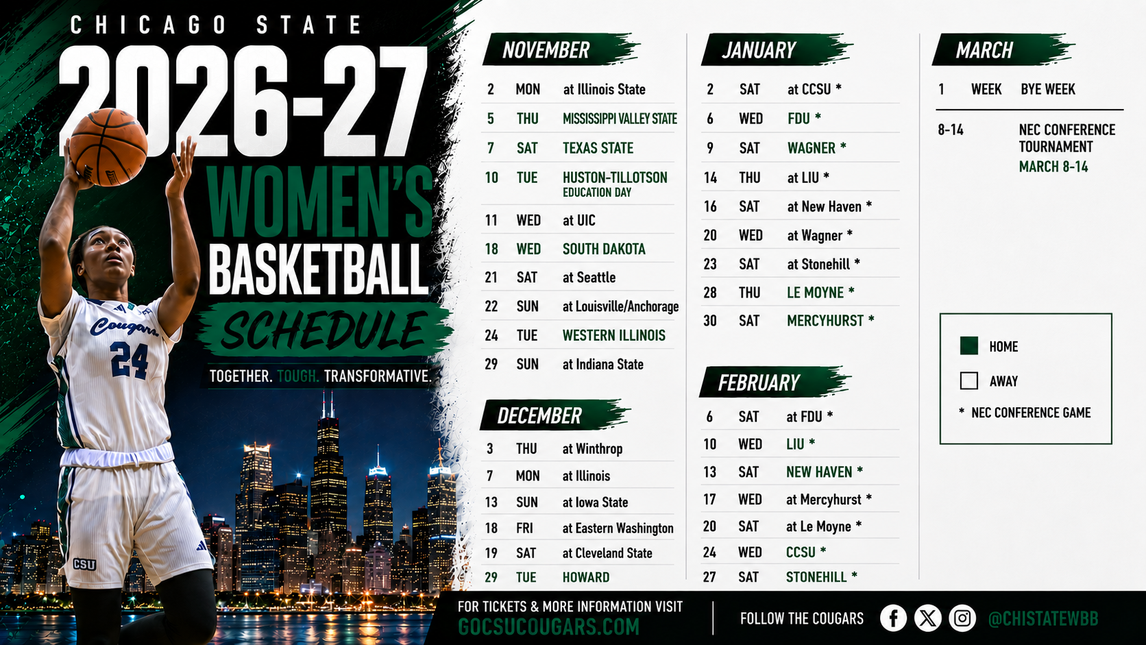 Updated WBB Schedule 