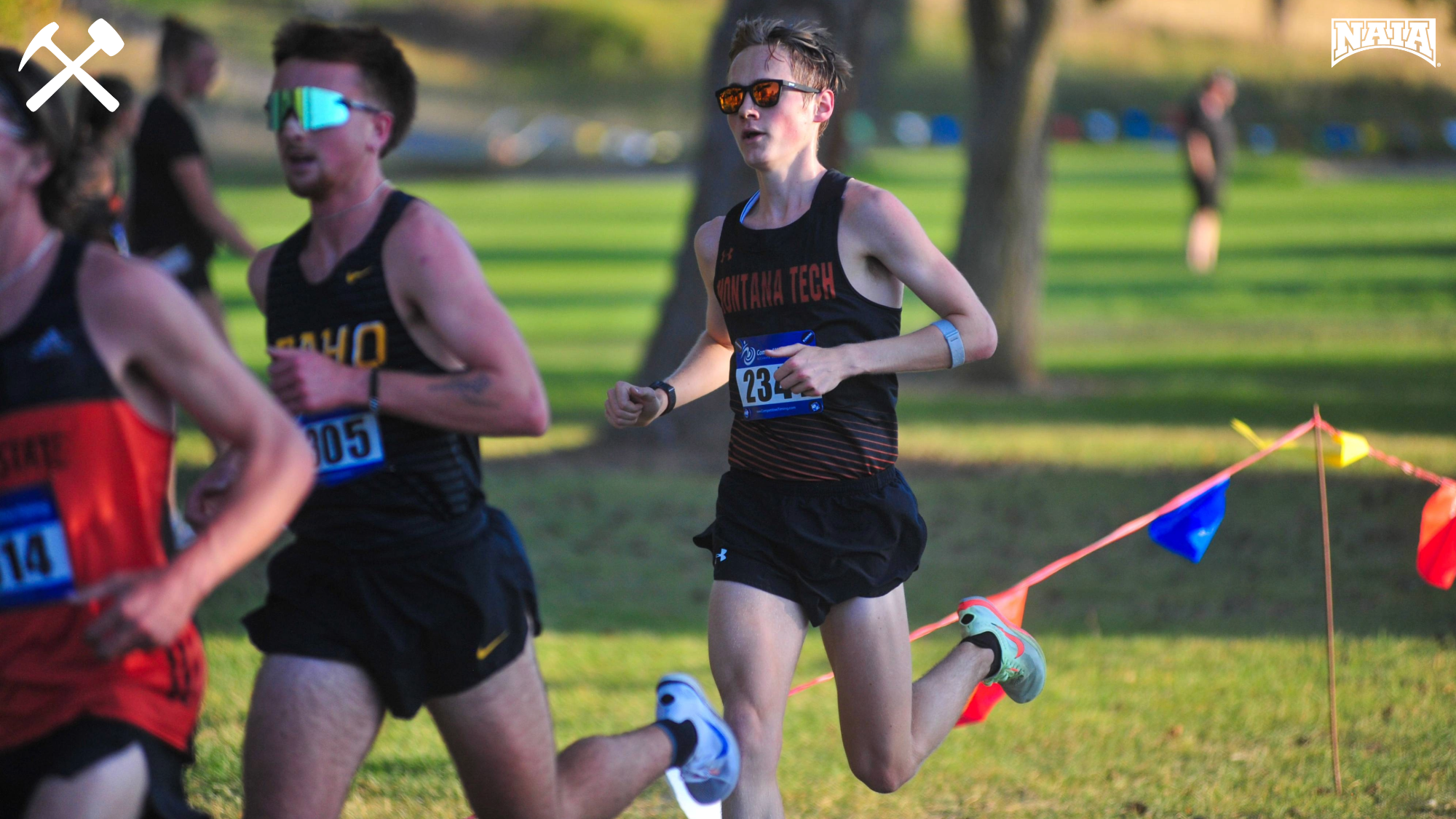 Justin Morgan runs in a cross country race