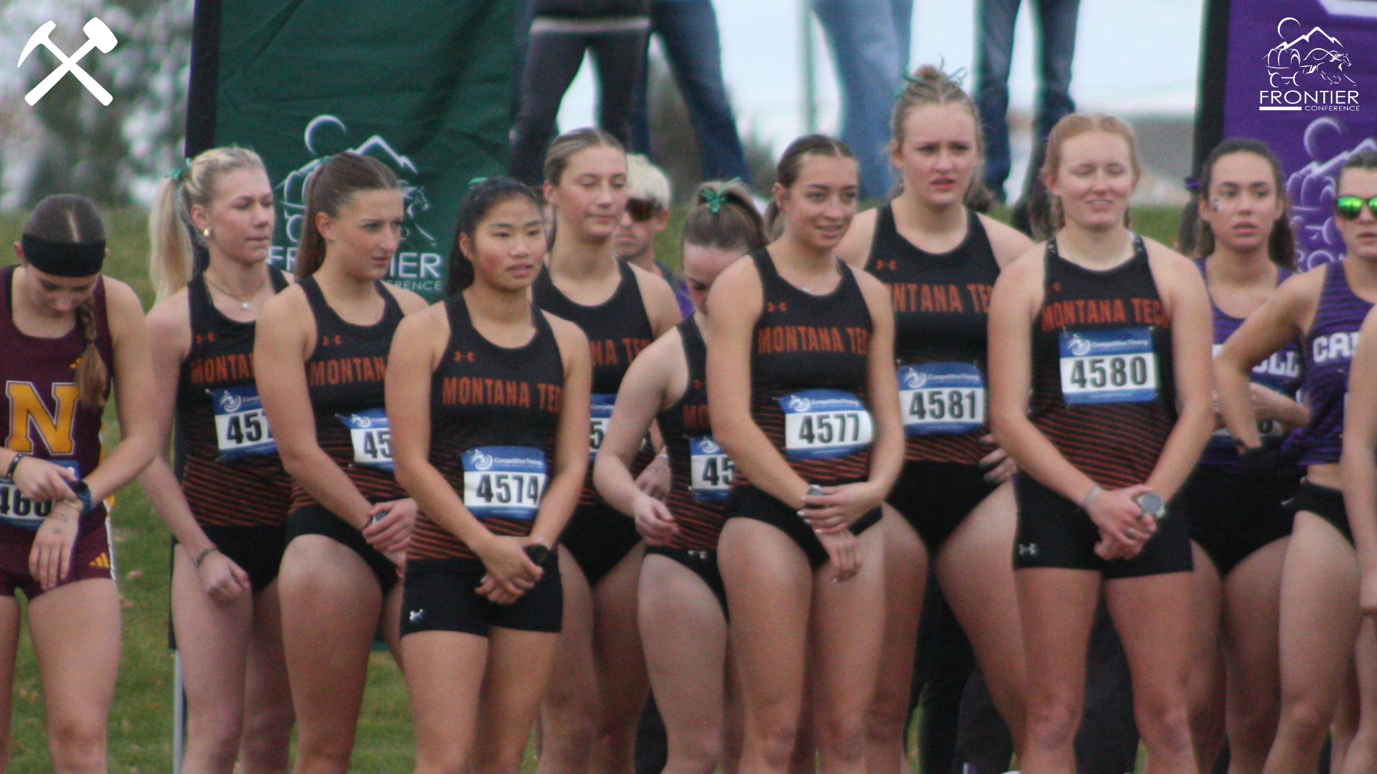 Montana Tech's women's cross country team prepares to race at the Frontier Conference championship meet