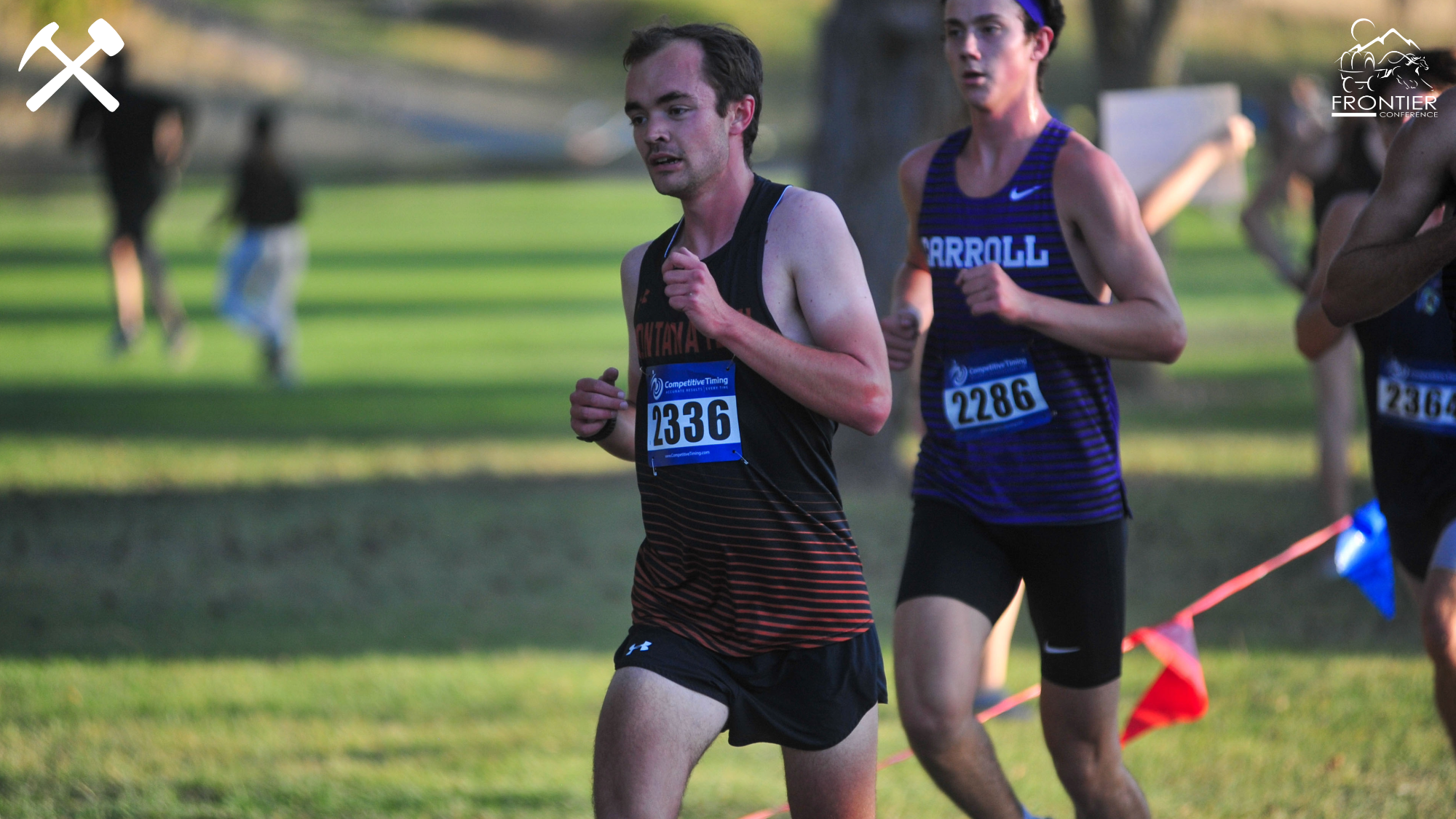 Bryon Fanning runs in a cross country race