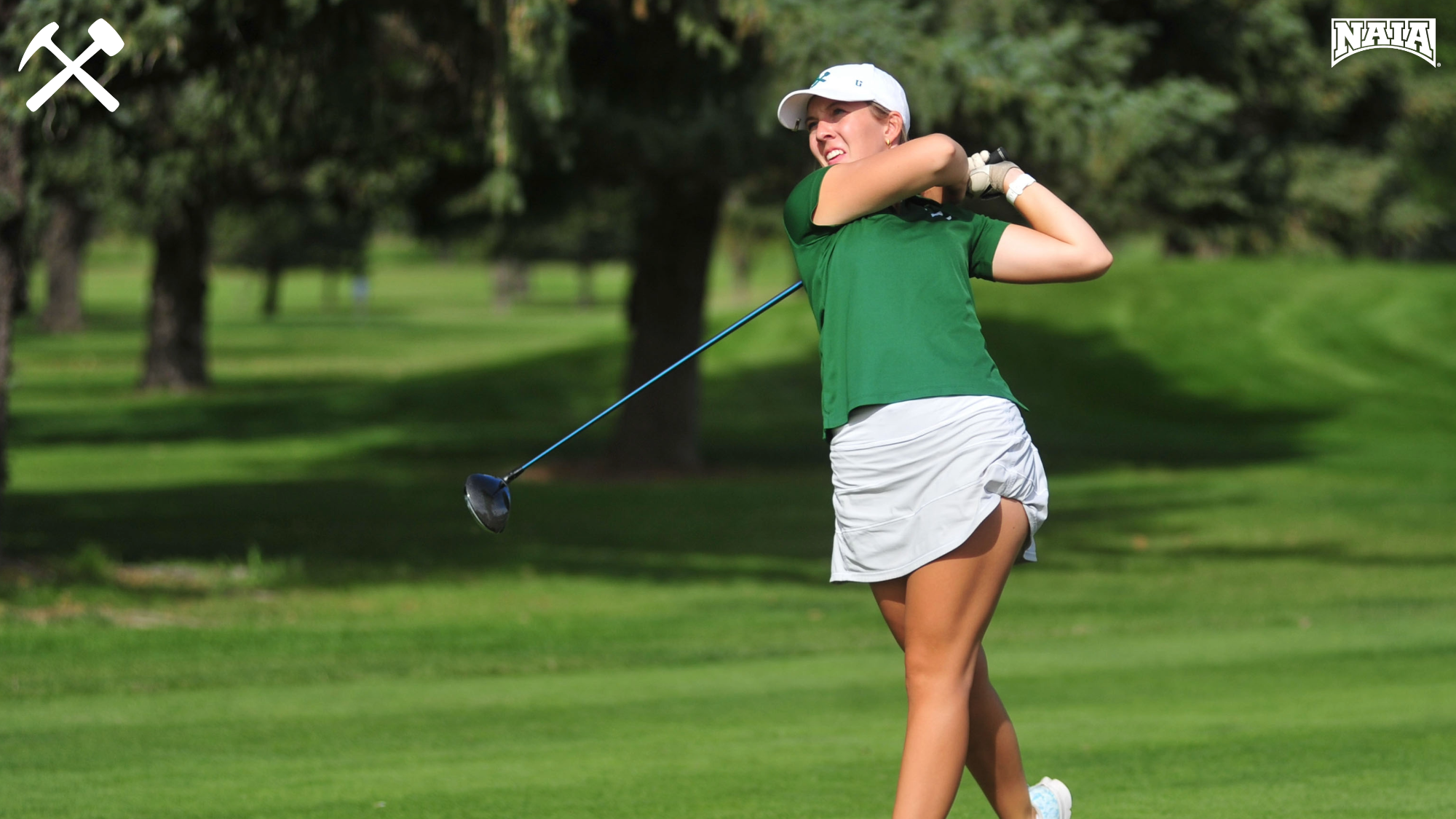Montana Tech golfer hitting a shot in a tournament