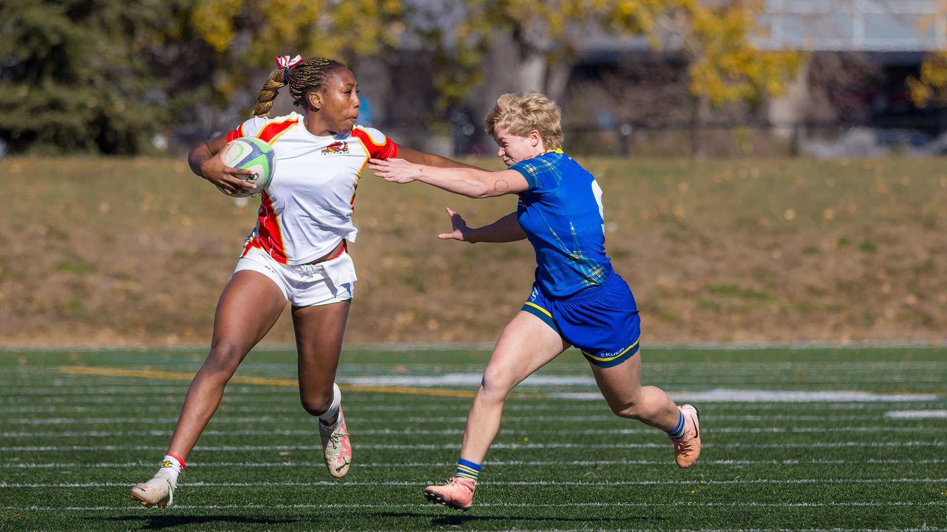 Bomi Lawal, stiff arm