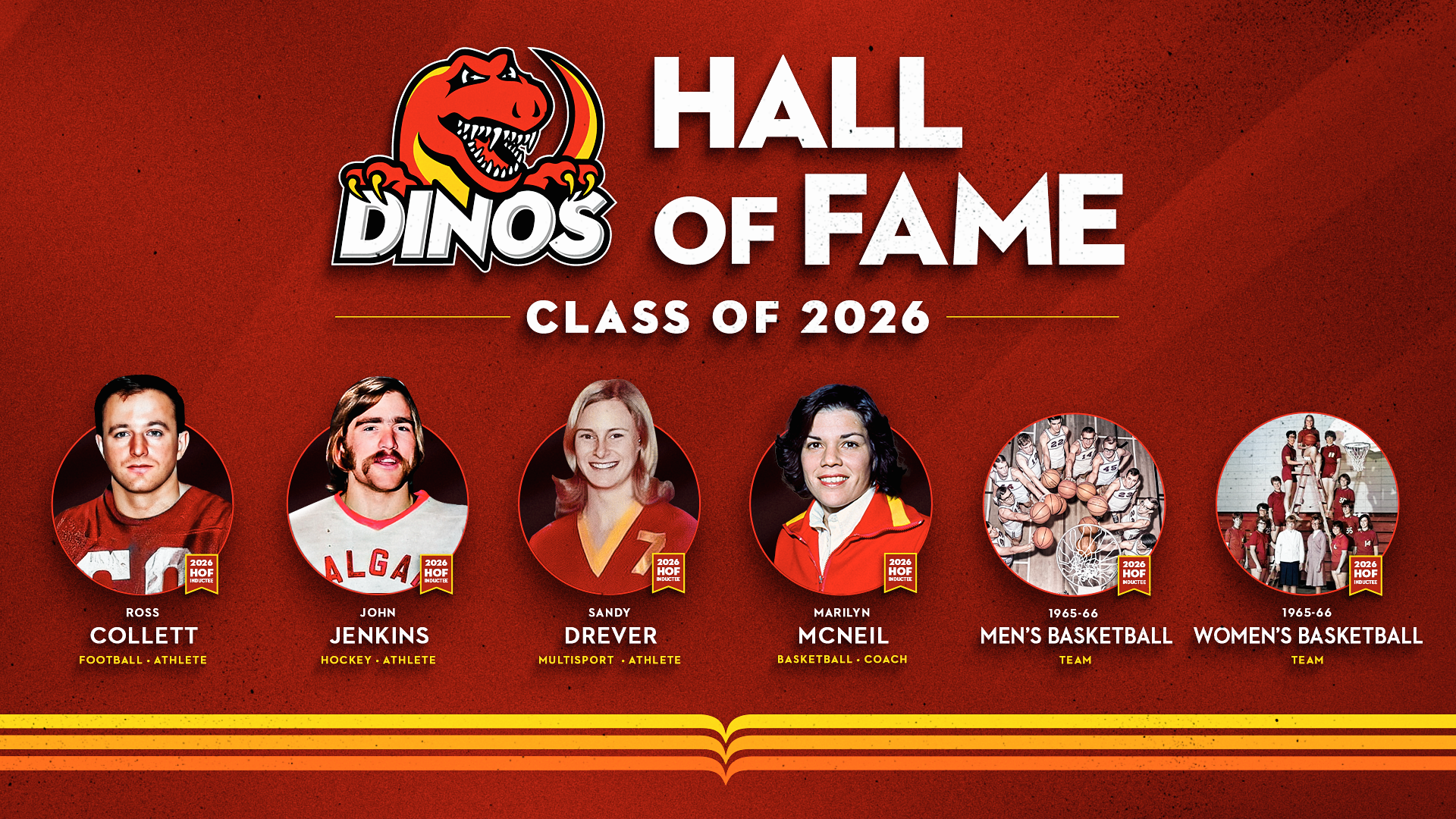 Dinos Hall of Fame Class of 2026 