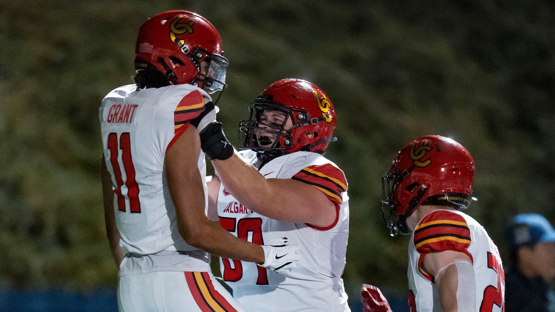 Zion Grant, Brad Armstrong, touchdown, team, celebration