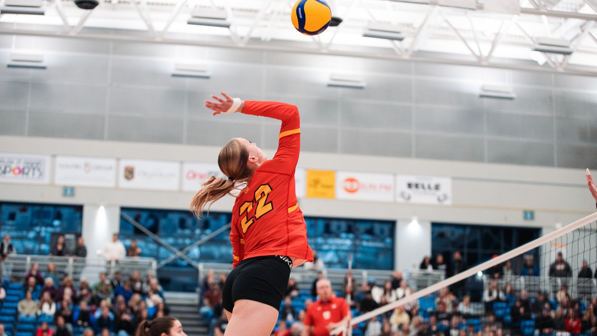 Ava Fontaine goes to hit the ball