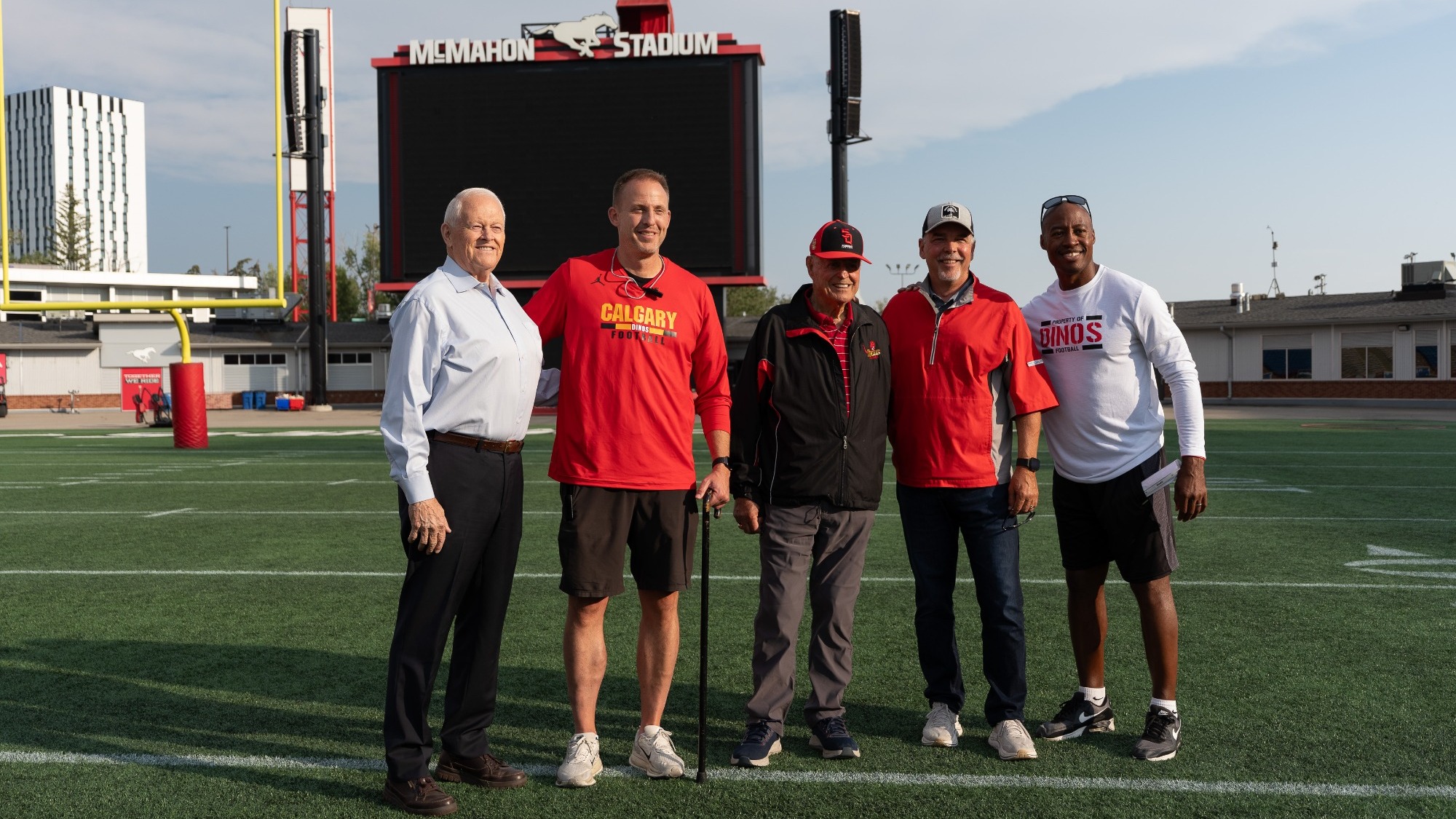 Special guest at football practice