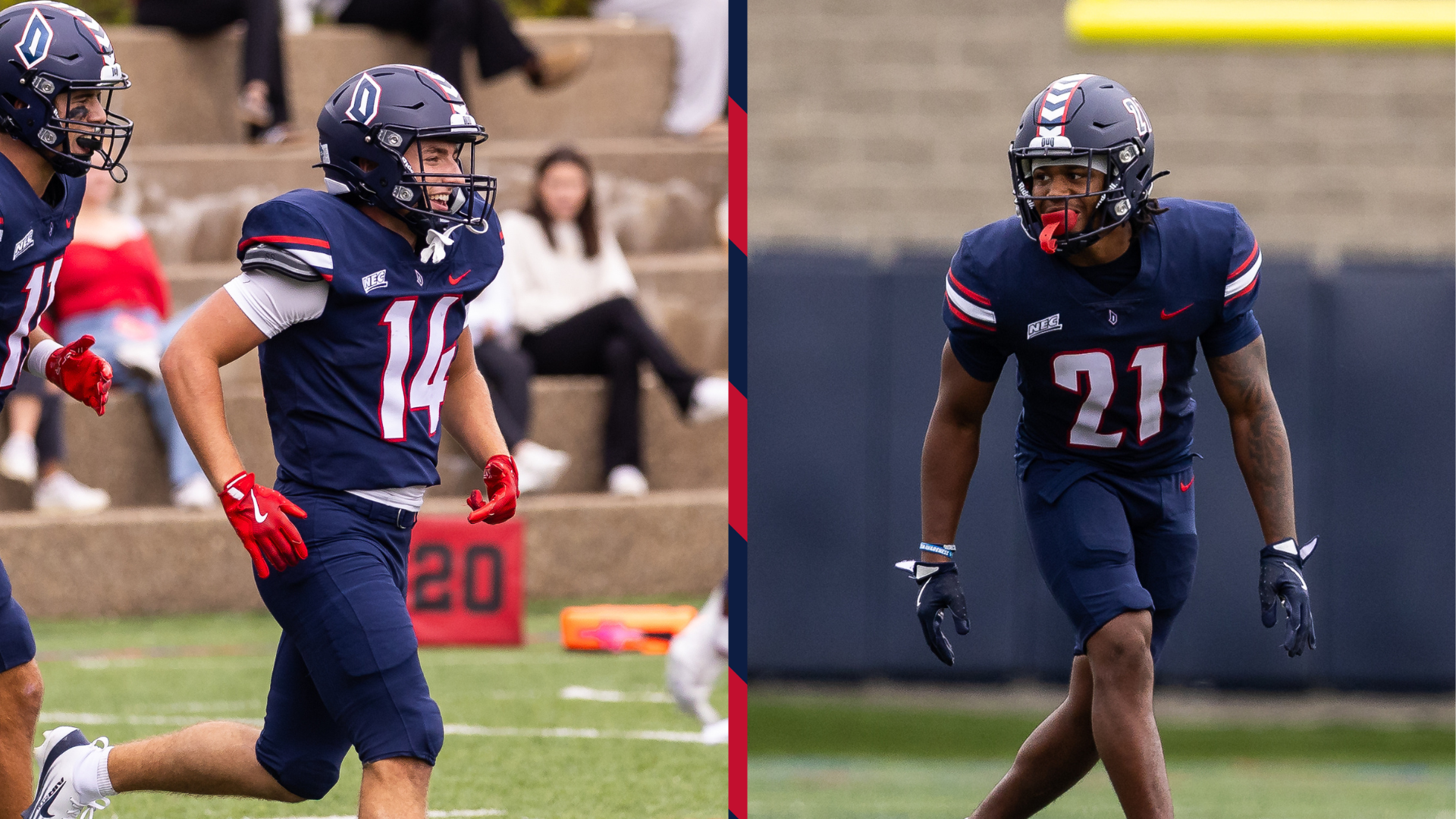 petras - jones rookies of the year for NEC Football