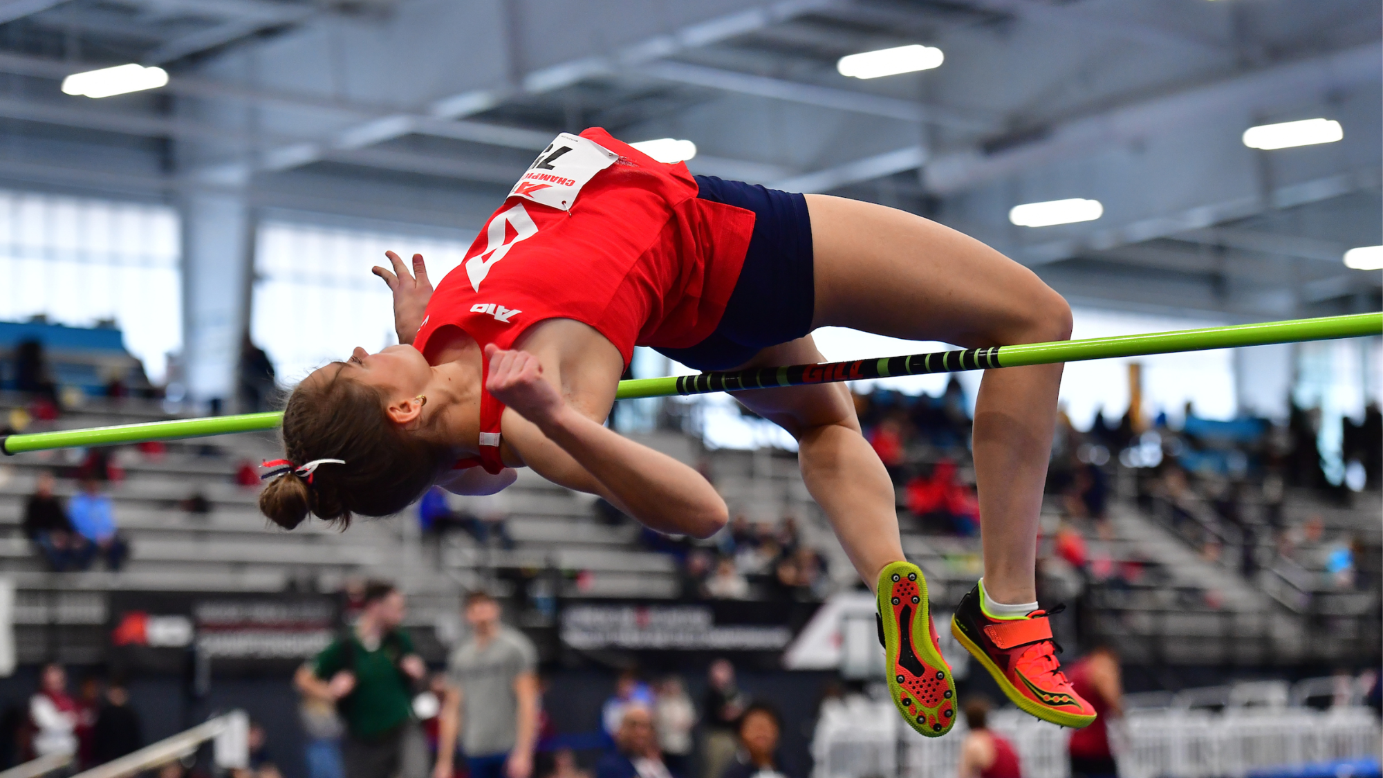 GARBE high jumps at 2024 a-10 indoor champs