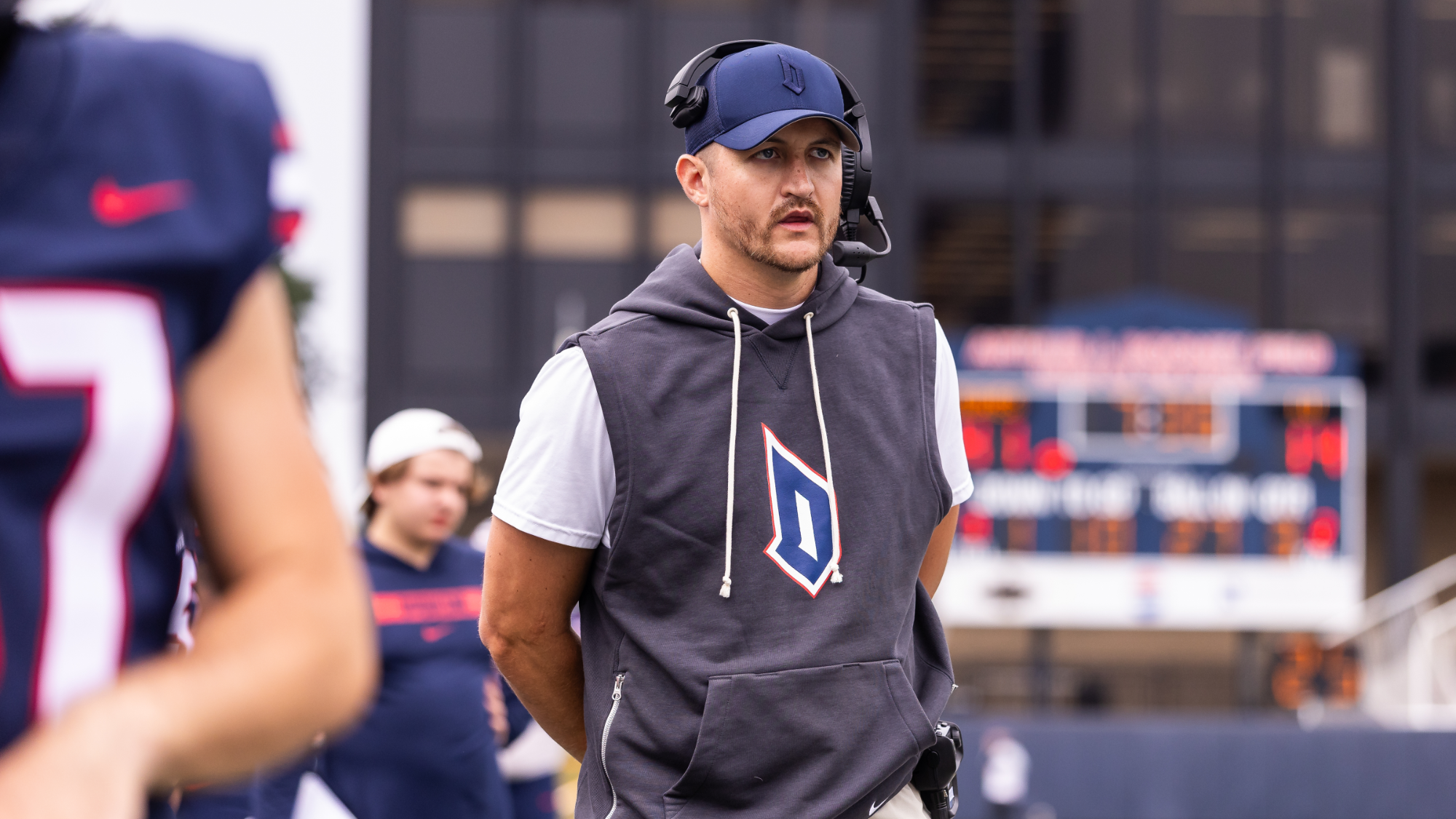 coach mickey jacobs on sideline during 2025 game
