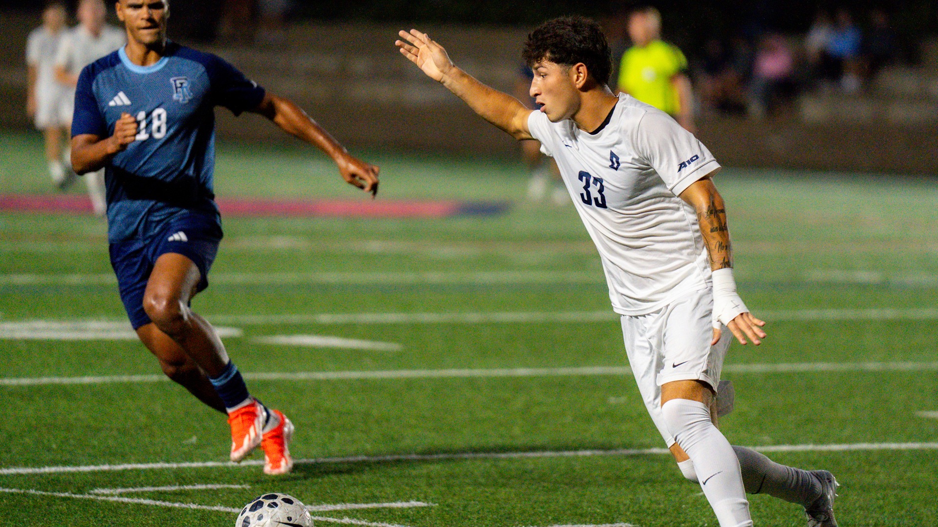 Alex Posada vs. Rhode Island at Rooney Field.