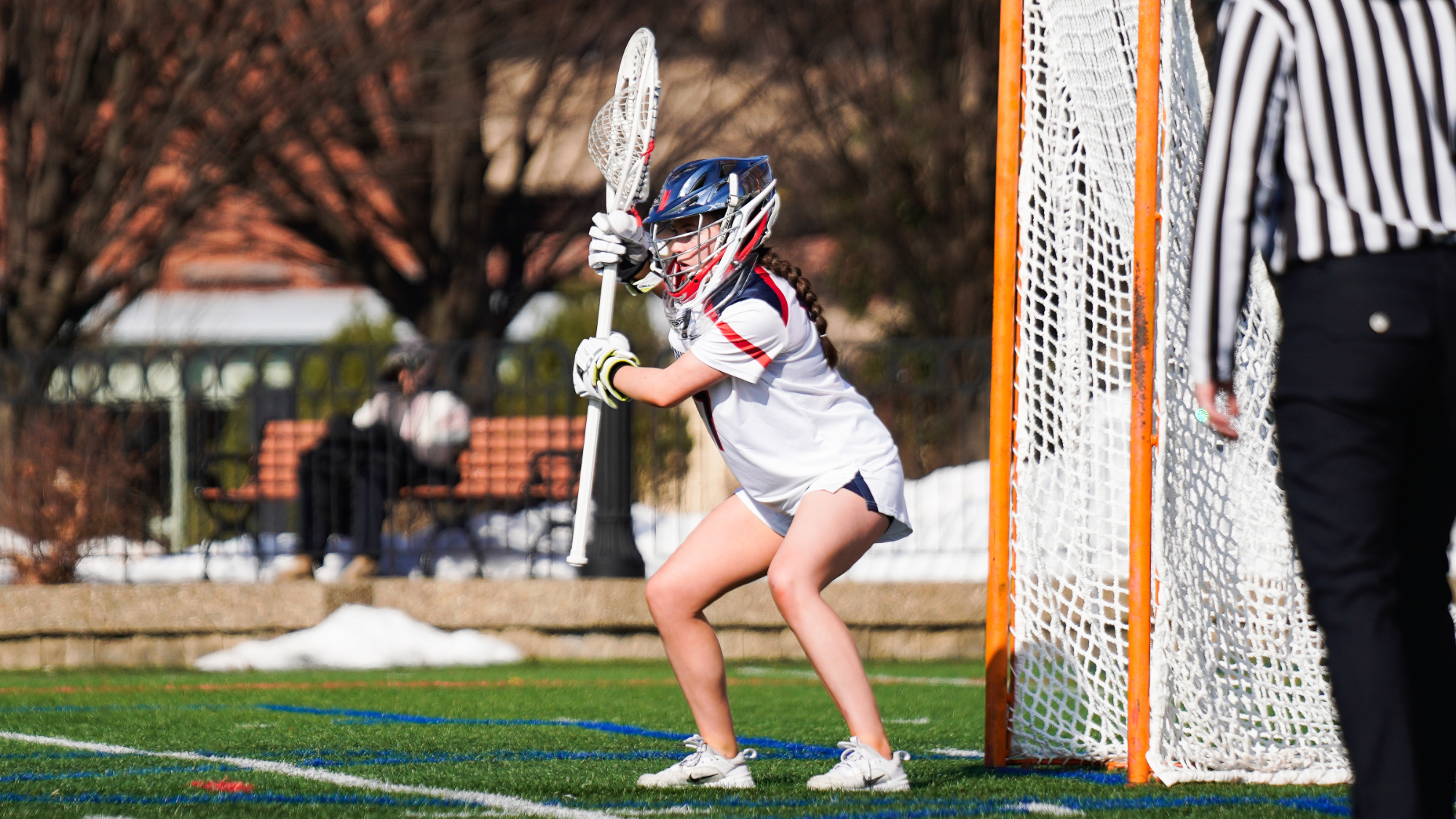 roach in goal in 2026 lax home opener