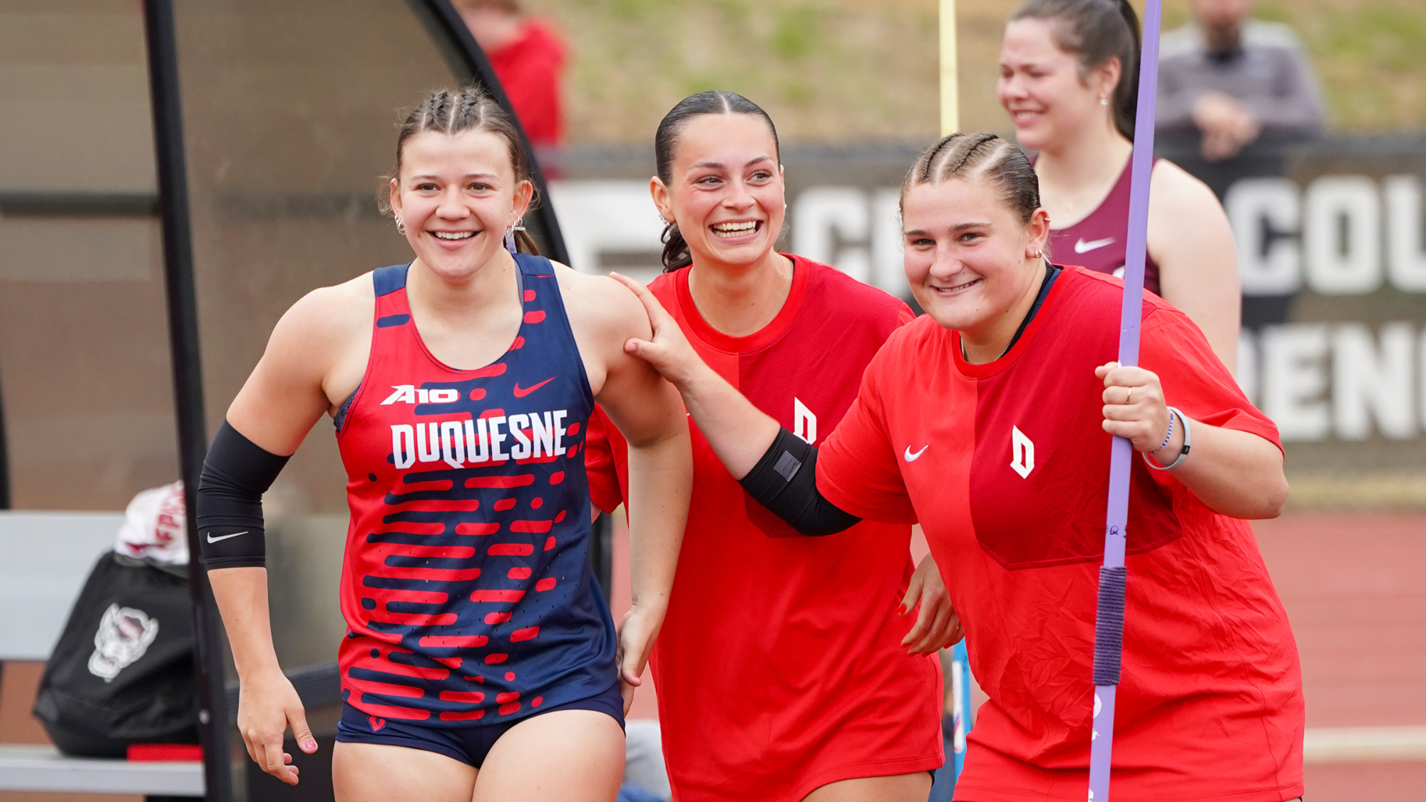 keck, penrod, grusky after javelin throw at charlotte 2026 outdoor