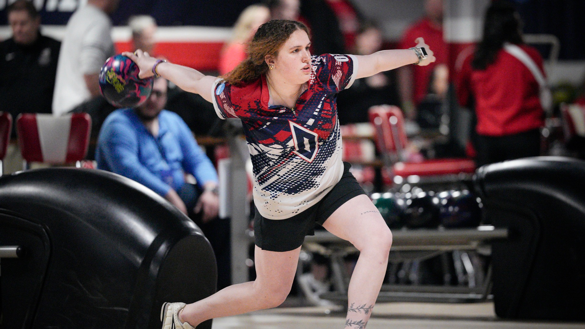 Maribeth Baker at AMF Mt. Lebanon Lanes during the 2026 NCAA Championship.