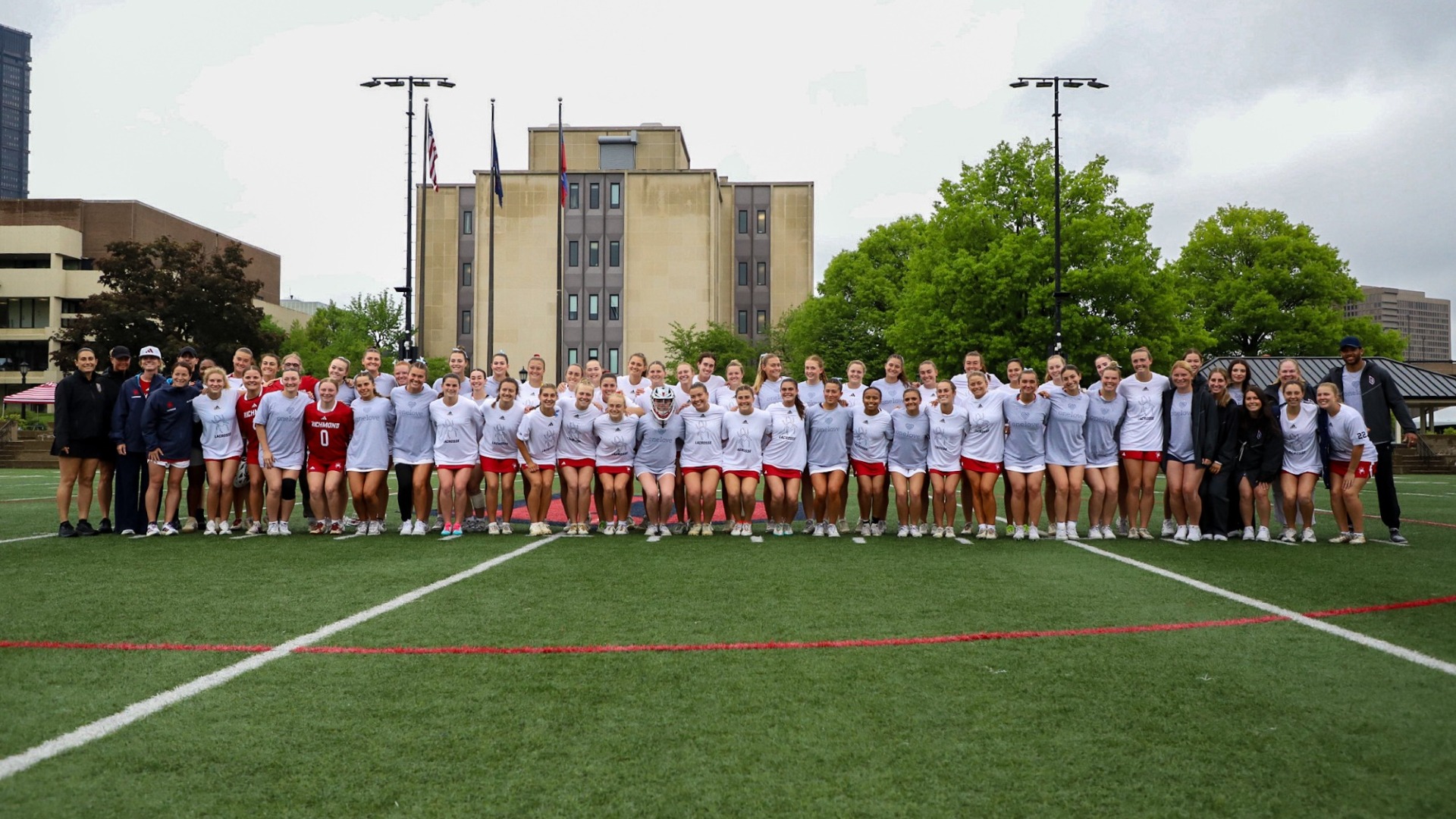 lacrosse 2026 one love game - group photo with richmond