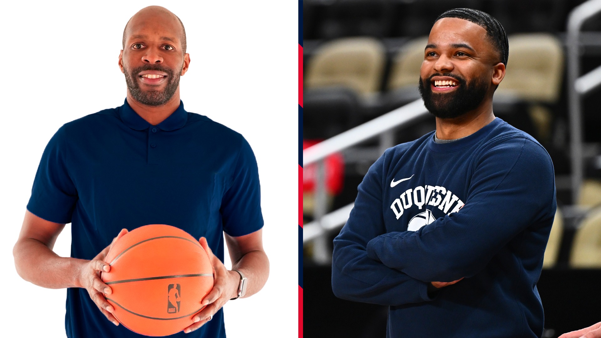 Duquesne assistant coaches Derrick Allen (left) and Darik Artis (right)