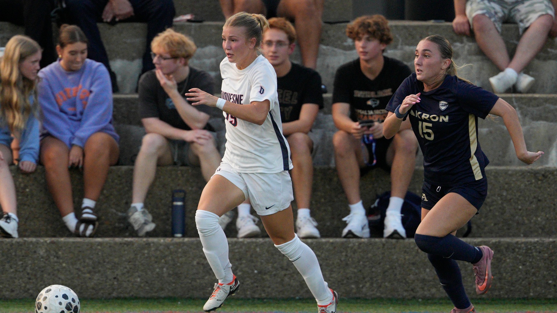 Brynn Ramsey on the attack vs. Akron at Rooney Field.