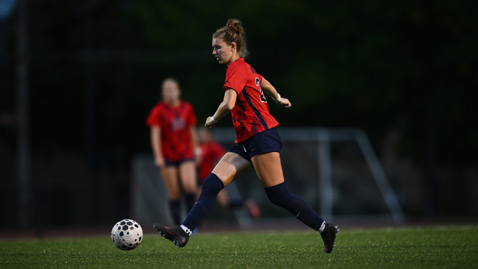Kiley Johnson chases after the ball at Youngstown State.