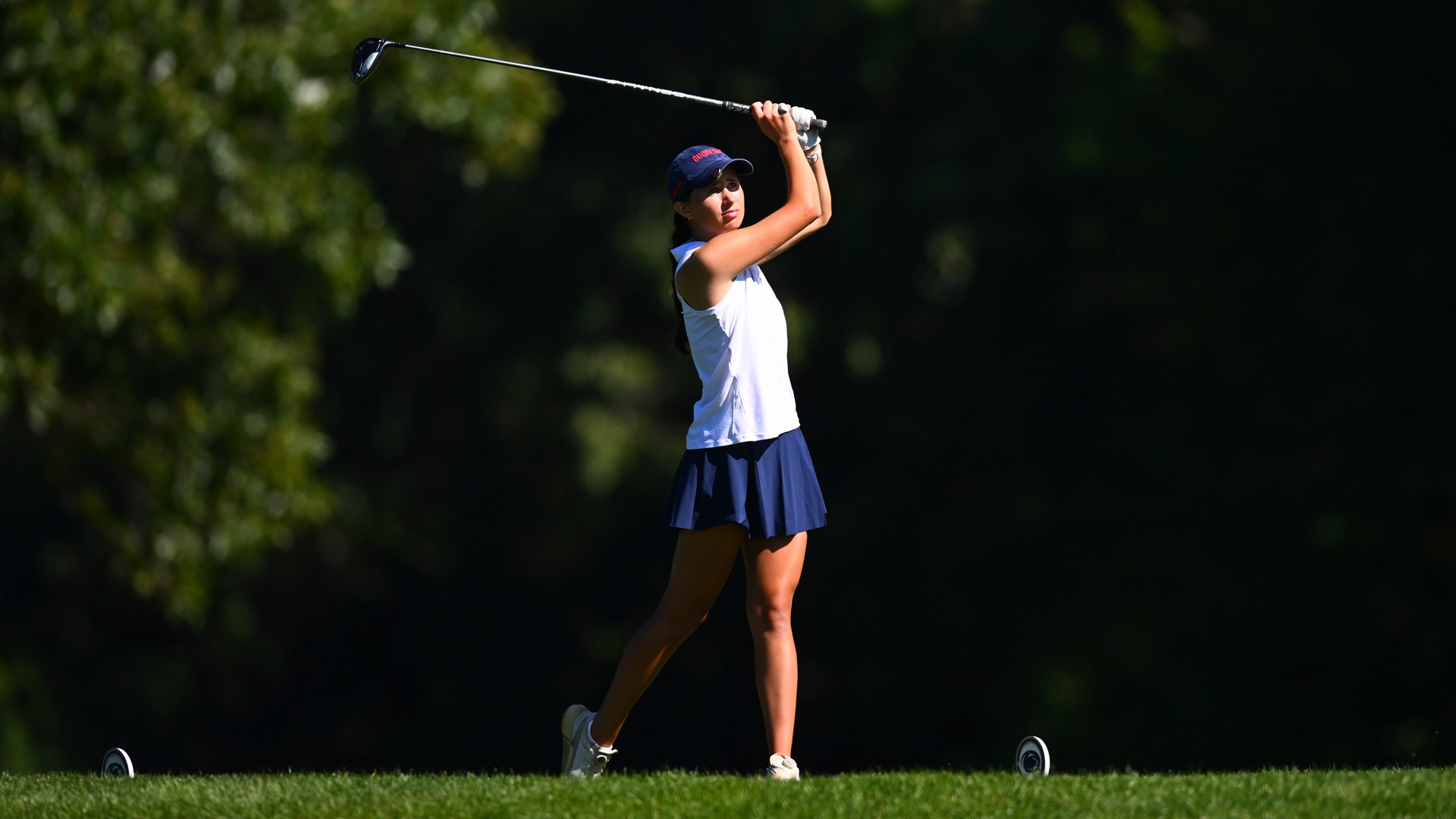 Sasha Petrochko tees off at the 2026 Nittany Lion Invitational.