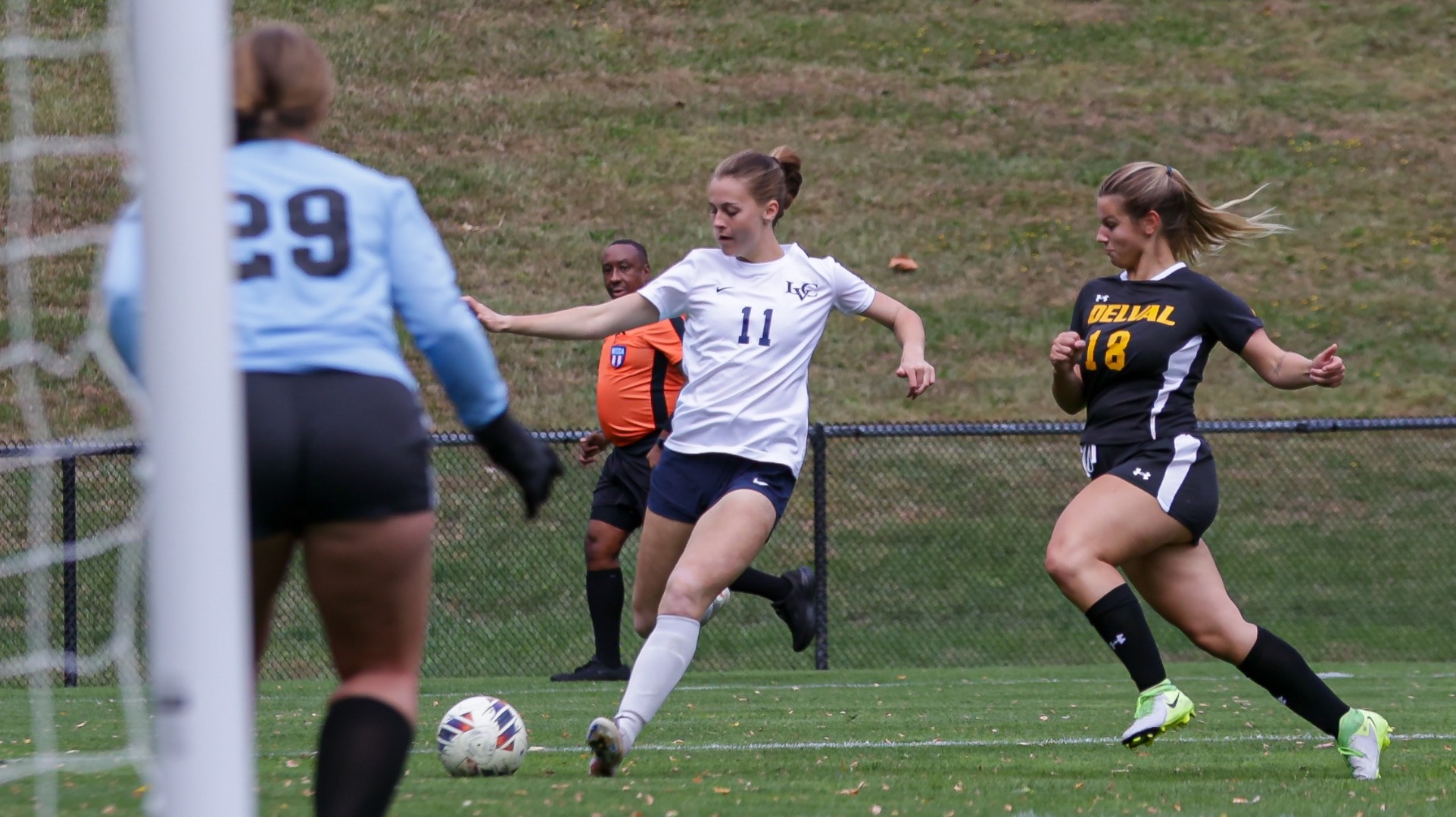 Megan Ressler prepares to take a shot