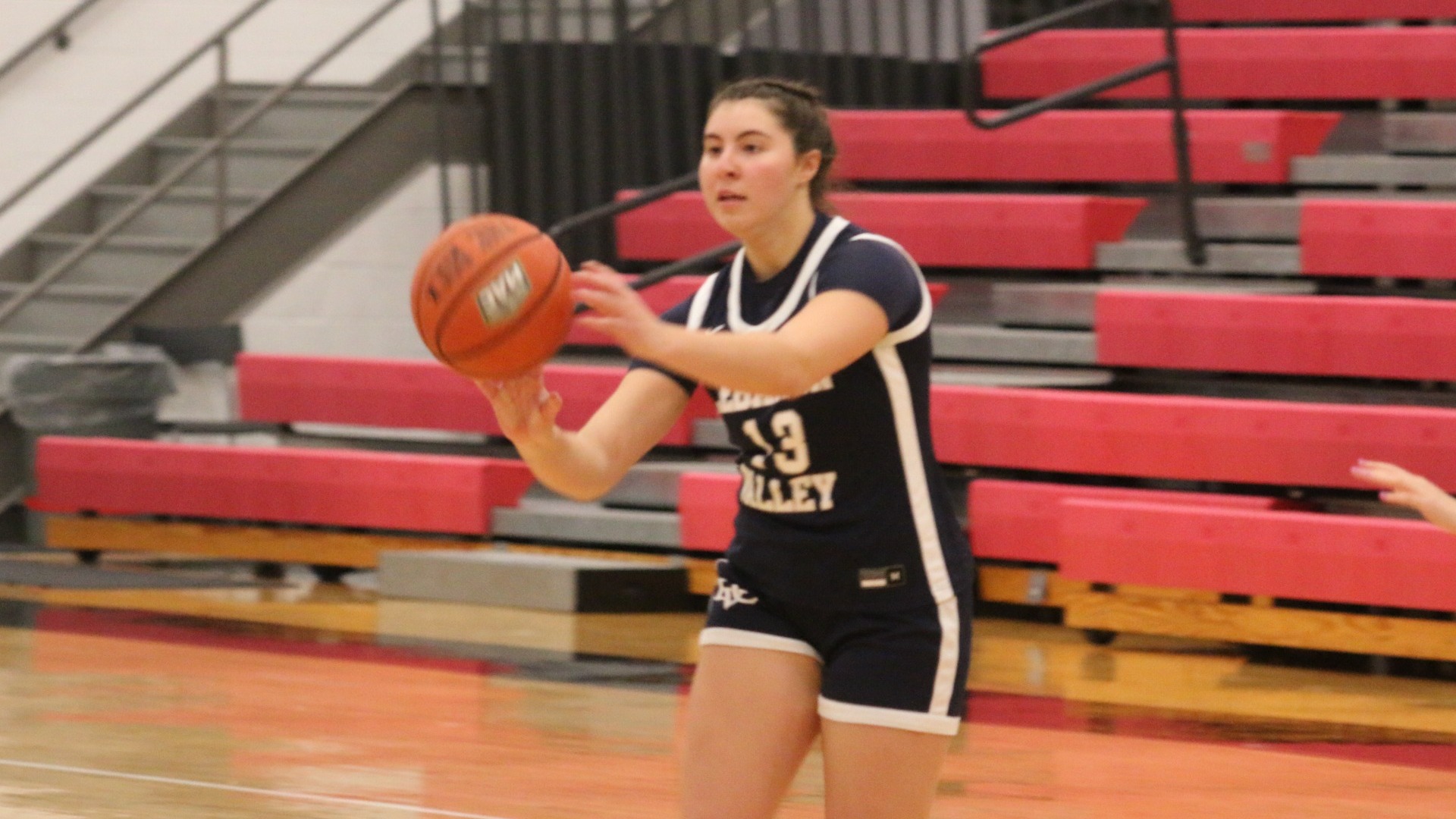 Erika Badner catching a pass
