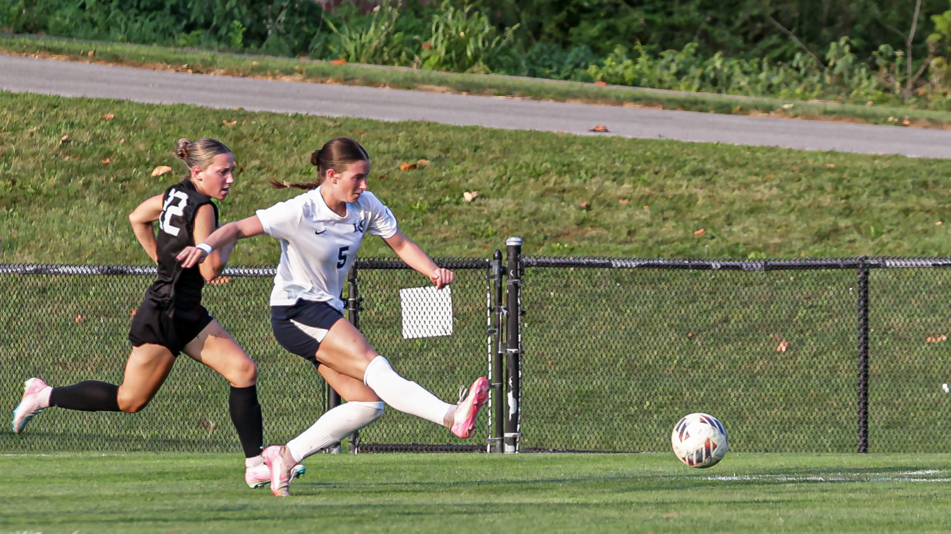 Abrielle Miller sends a shot toward the net