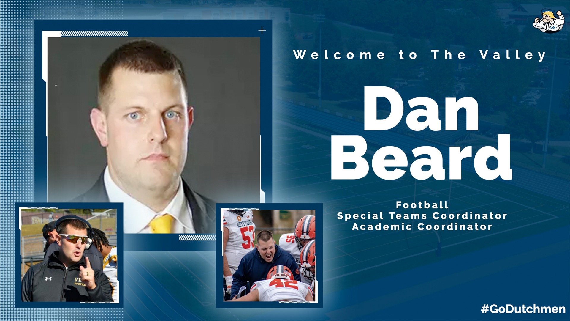 Dan Beard football new hire graphic