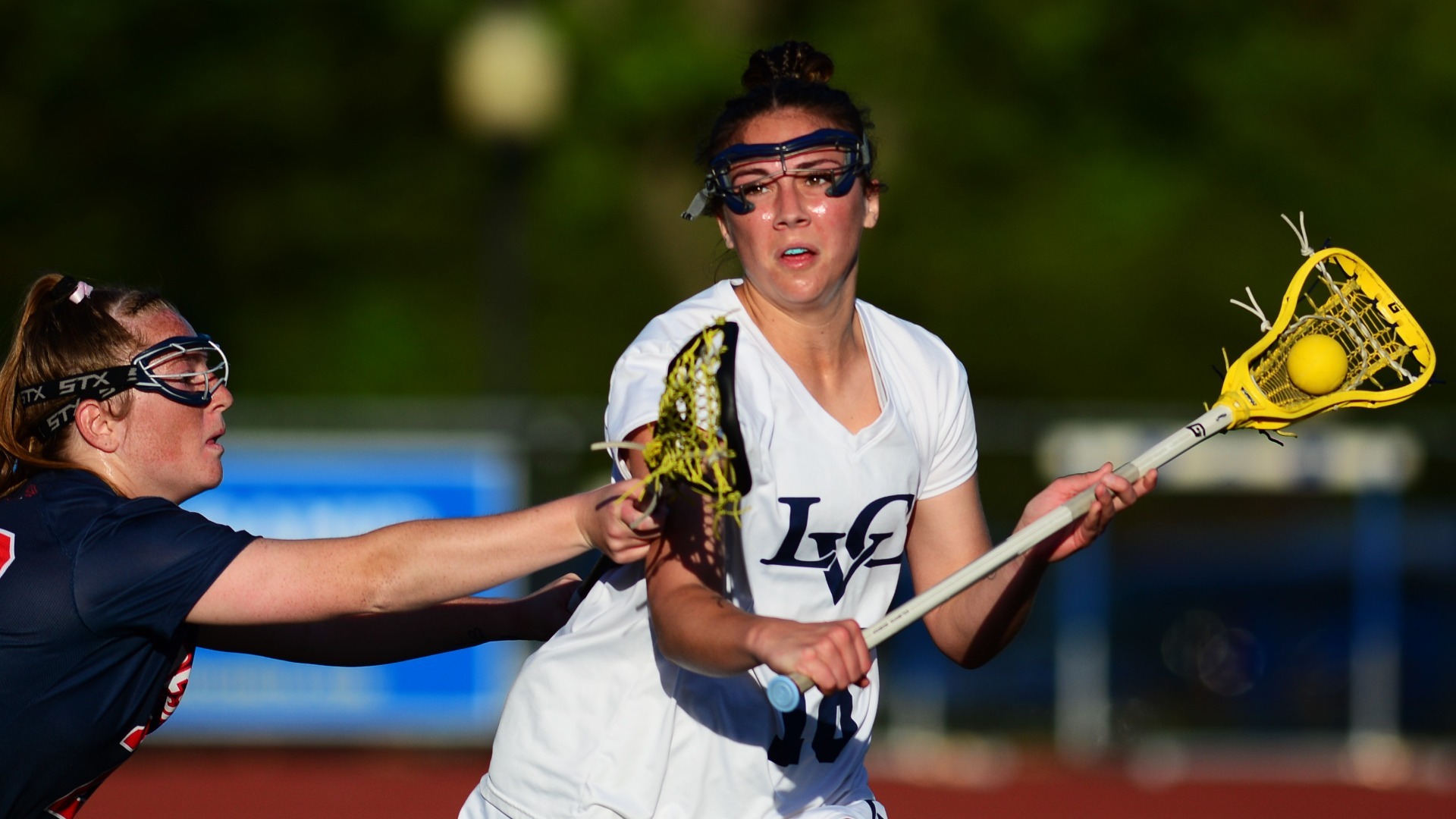 Kyle Hebert dodging defender