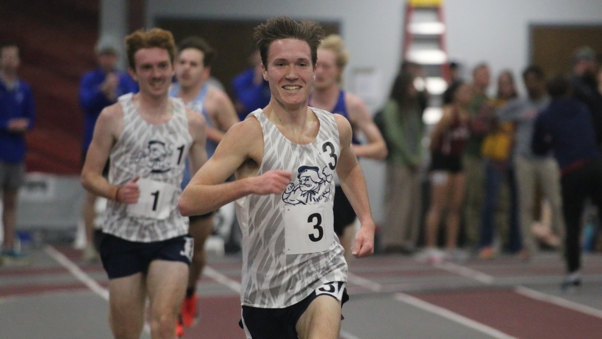 Andrew Namatka winning 5000 meters