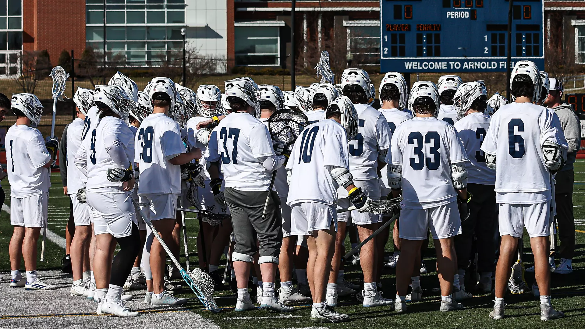 2025 Men's Lacrosse Team Huddle