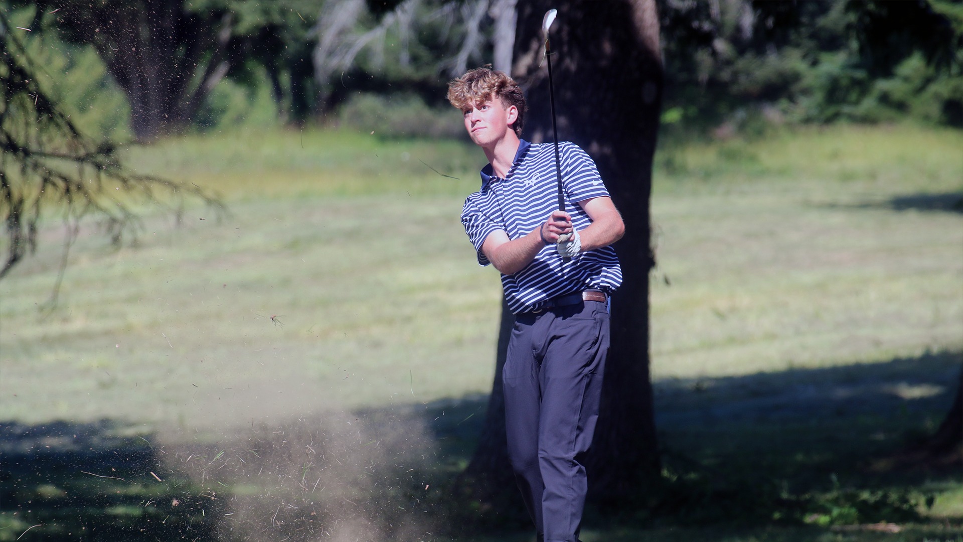 Reagan Flynn watching shot towards green