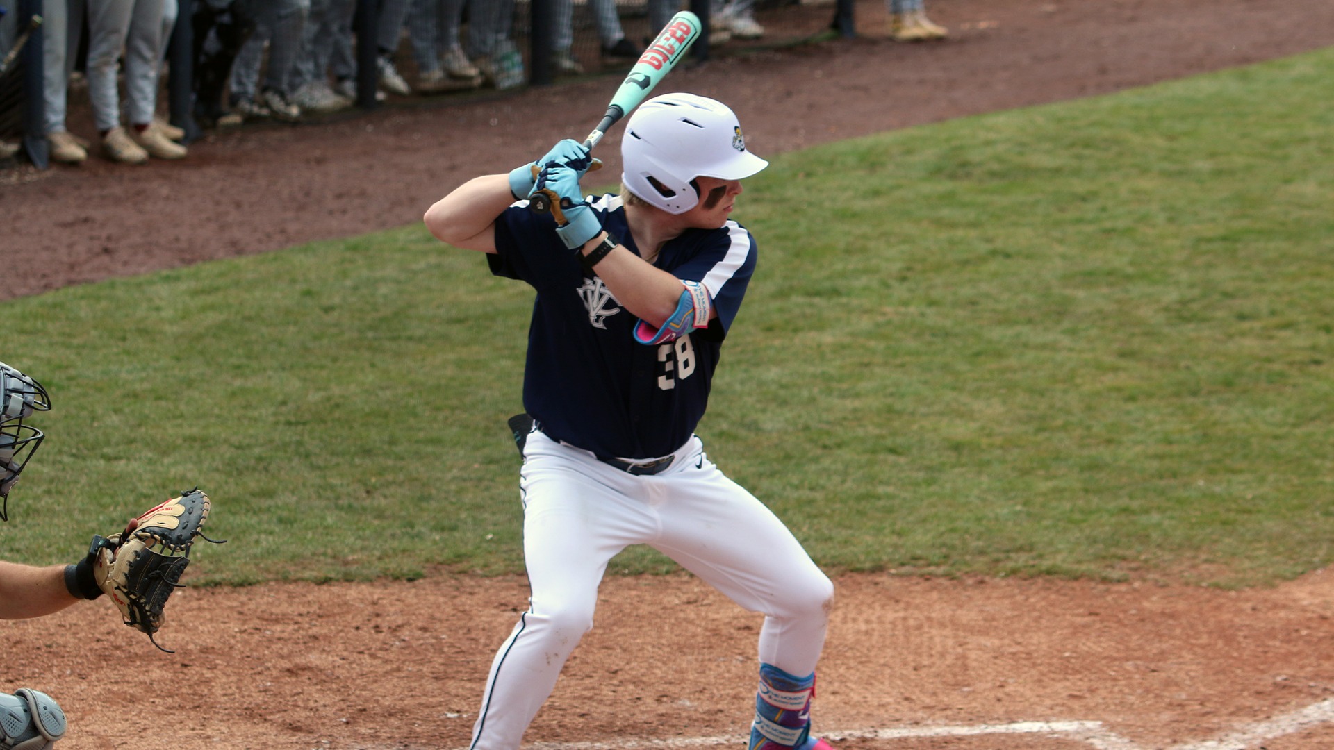 Will Plappert waiting for pitch in the box