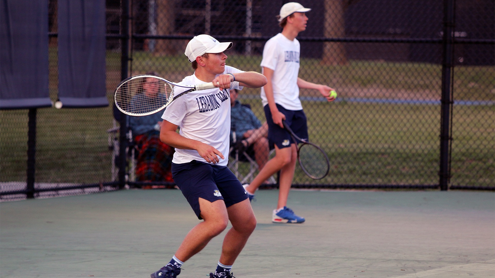Jared Hostetter hitting return shot