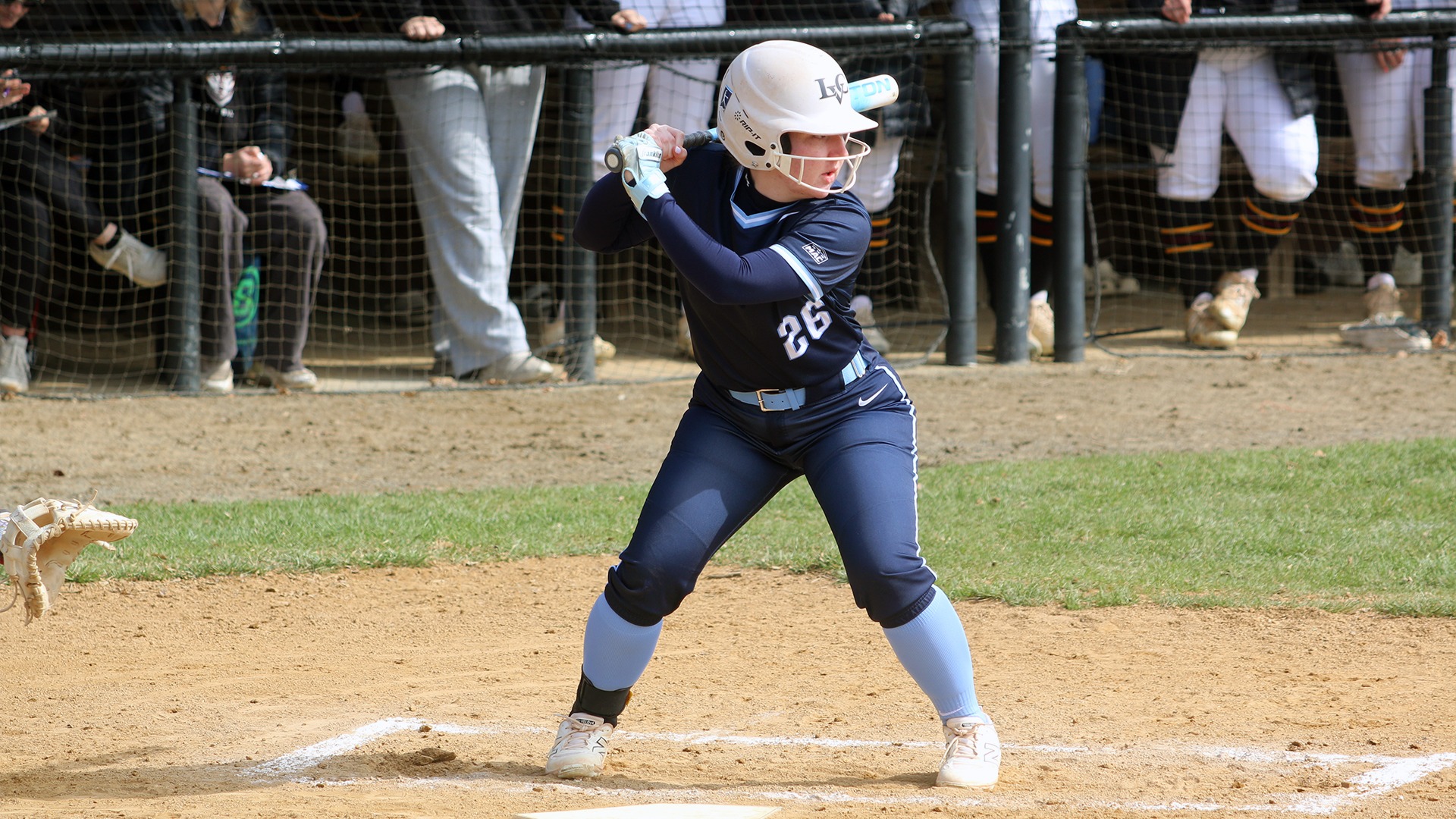 Nikki Sellers at the plate waiting for pitch