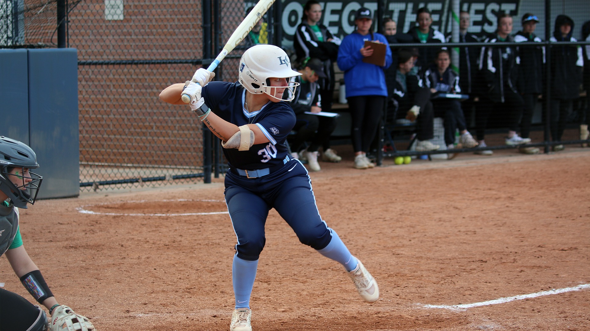 Maddy Gronback about to swing