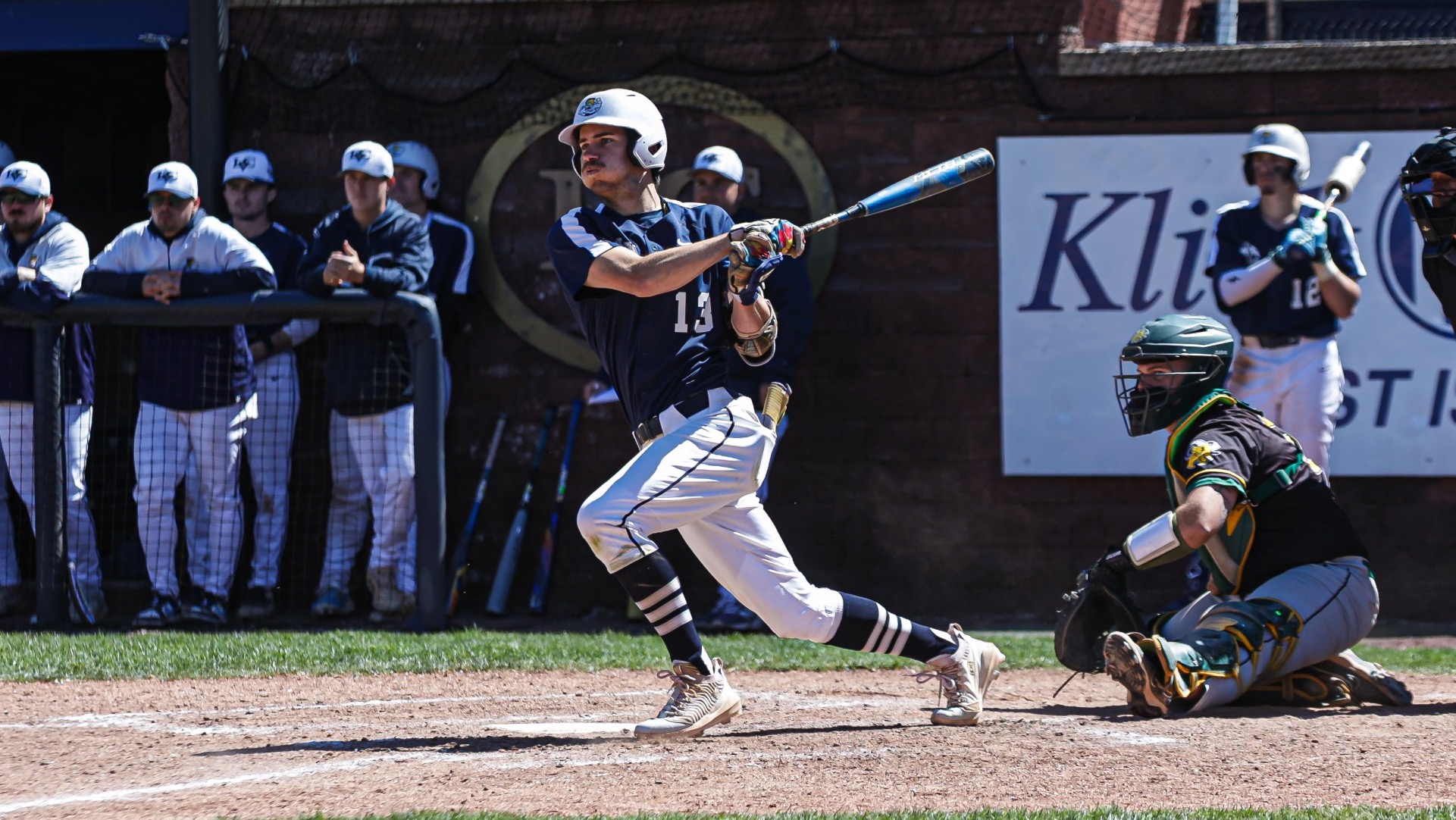 Owen Berry lining a base hit