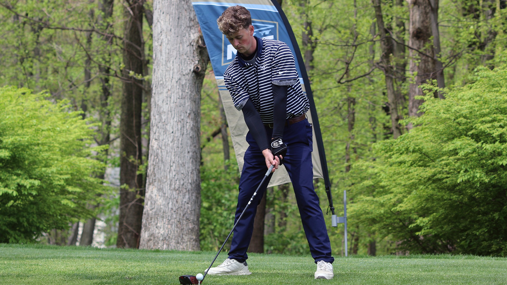 Reagan Flynn teeing off at conference championship
