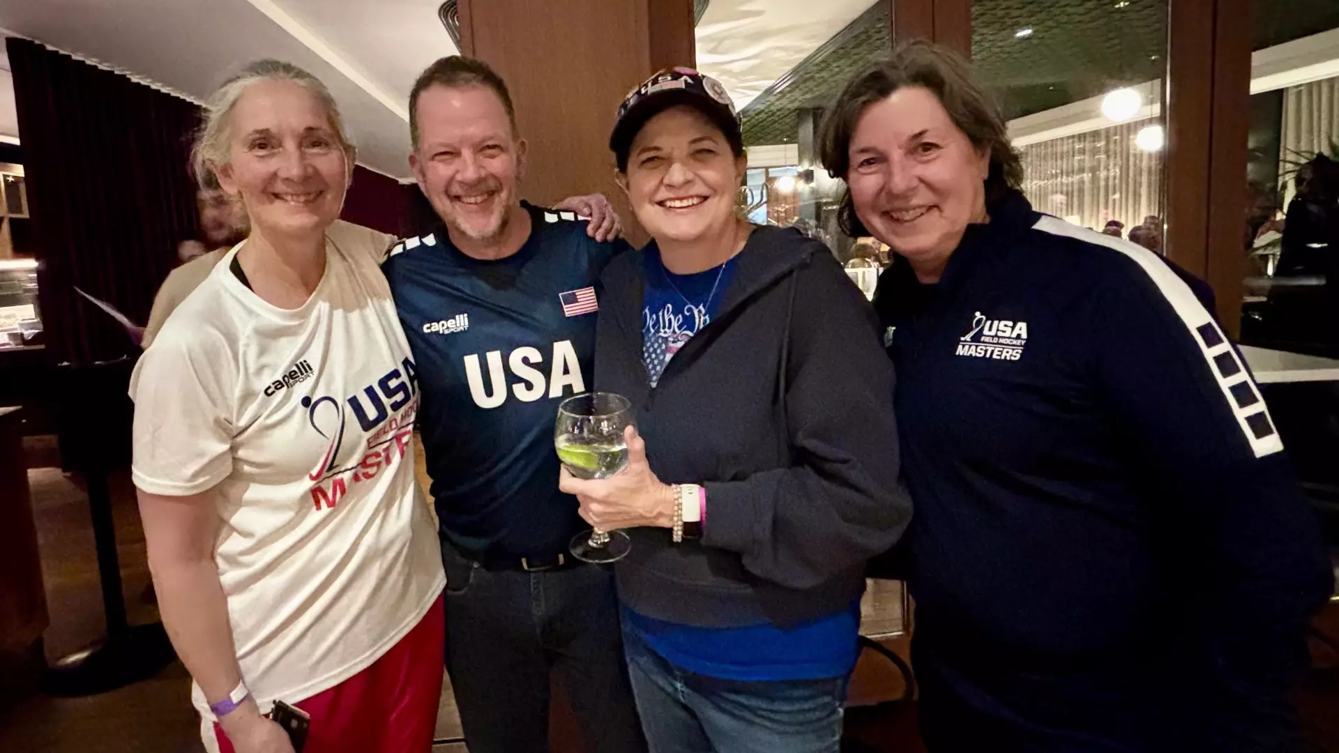 Kathy Tierney, Erik Enters, Maria Wheeler Enters, and Karen Stout at Indoor World Cup