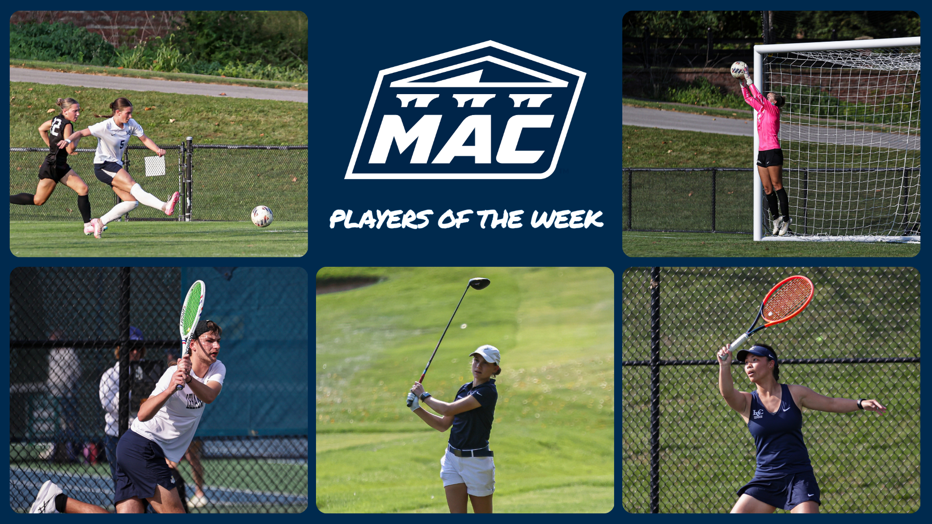 MAC Players of the Week graphic September 14-20, 2026