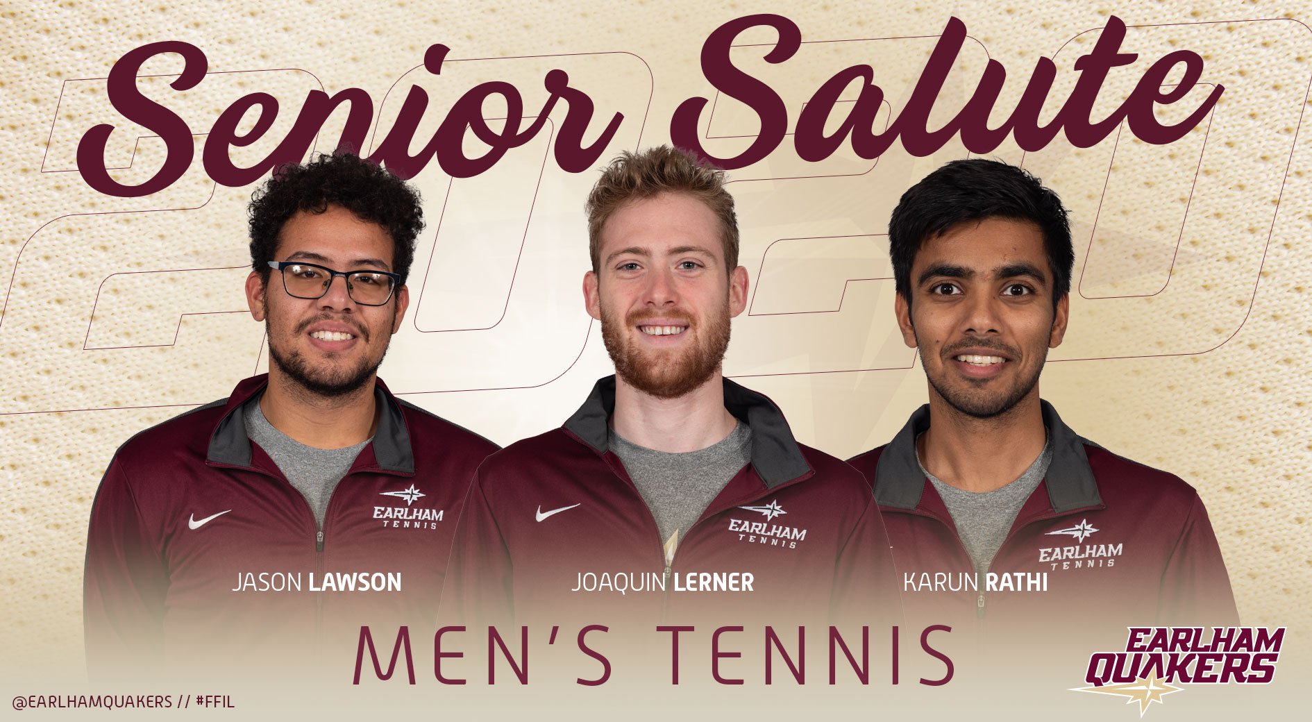 Earlham Senior Salute Men's Tennis Earlham College