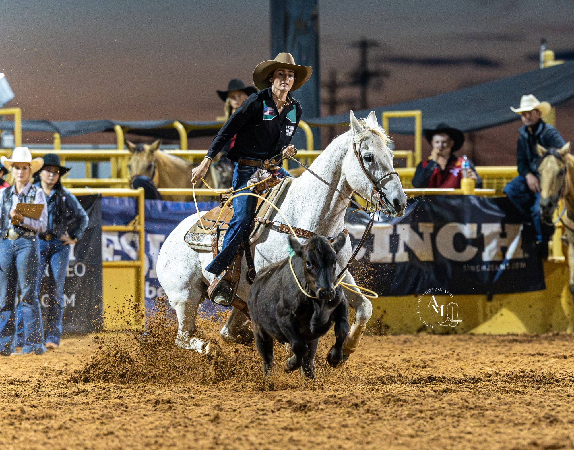 Mia Box in the Breakaway Roping at NMJC