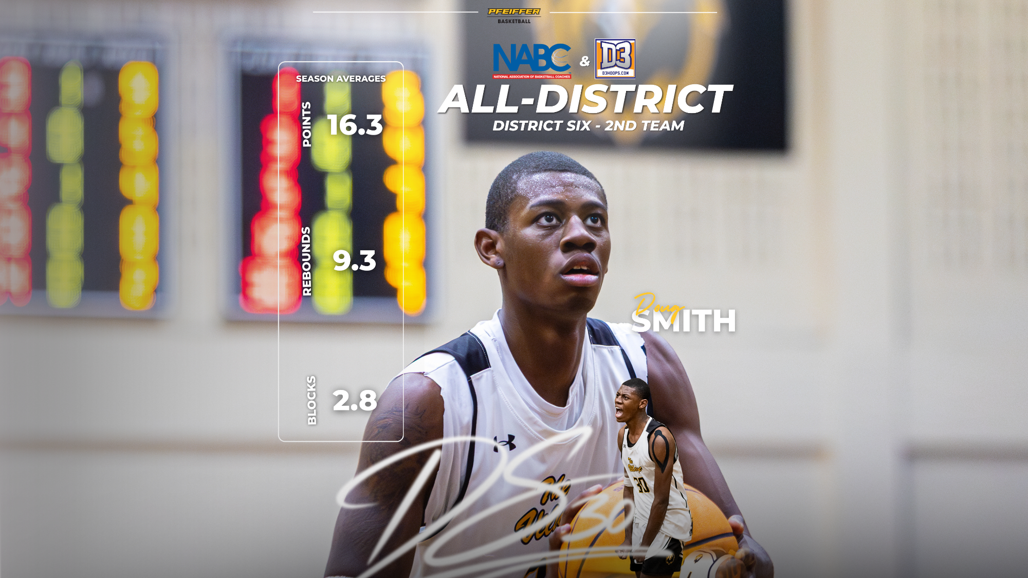 Doug Smith - NABC and D3Hoops Graphic