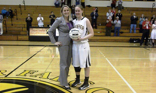 Christina Harvey and Coach Jill Thomas