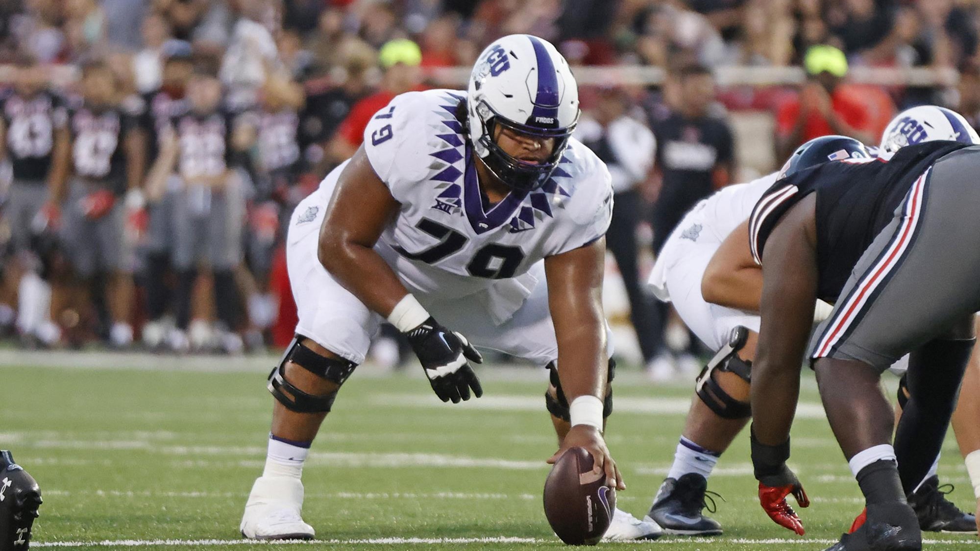 TCU OL Steve Avila leading in the trenches - Frogs O' War