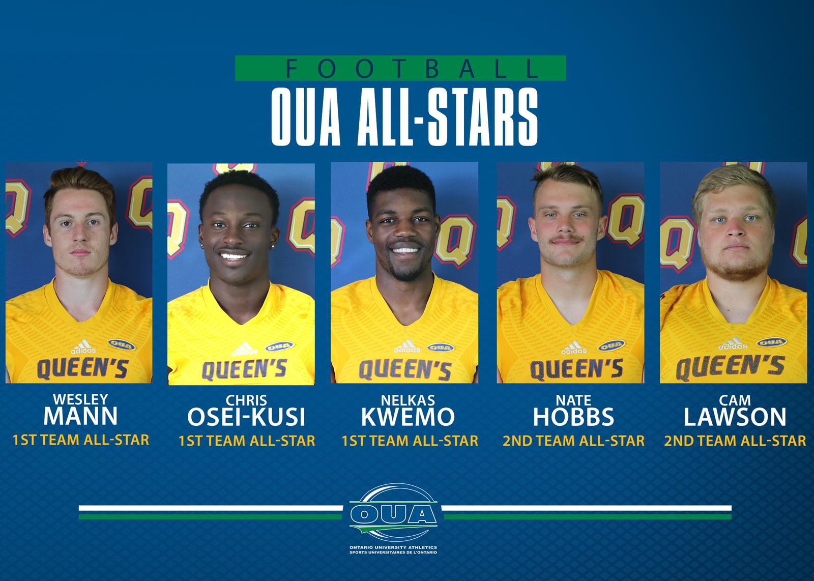 OseiKusi, Mann, Kwemo, Hobbs and Lawson named OUA AllStars in