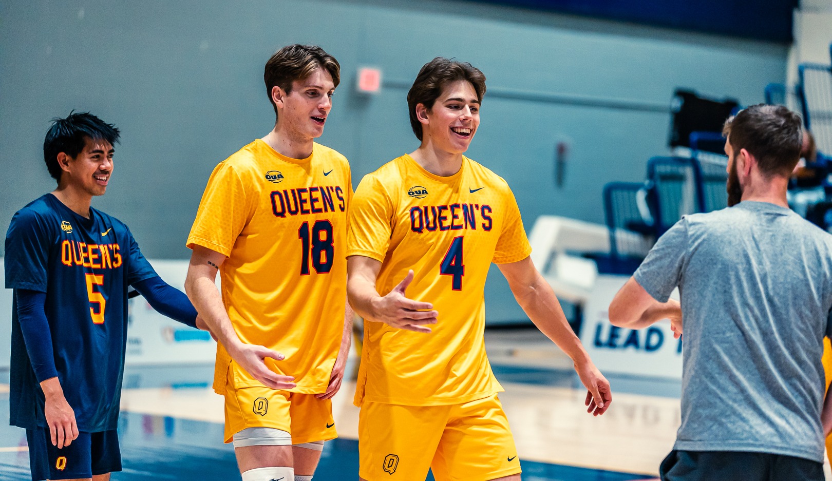 Queen's Men's Volleyball defeats Brock in 3 straight sets Queen's University Athletics