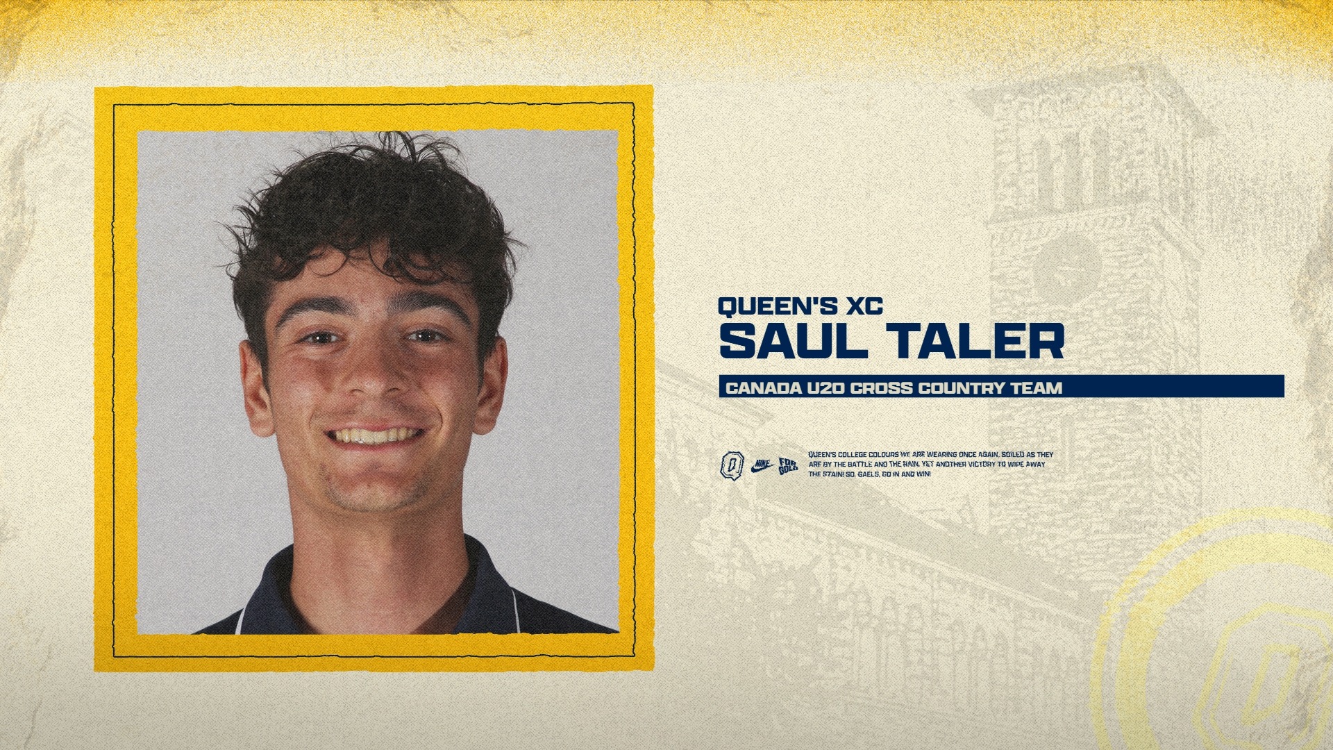 Saul Taler - Canada U20 Cross Country Team