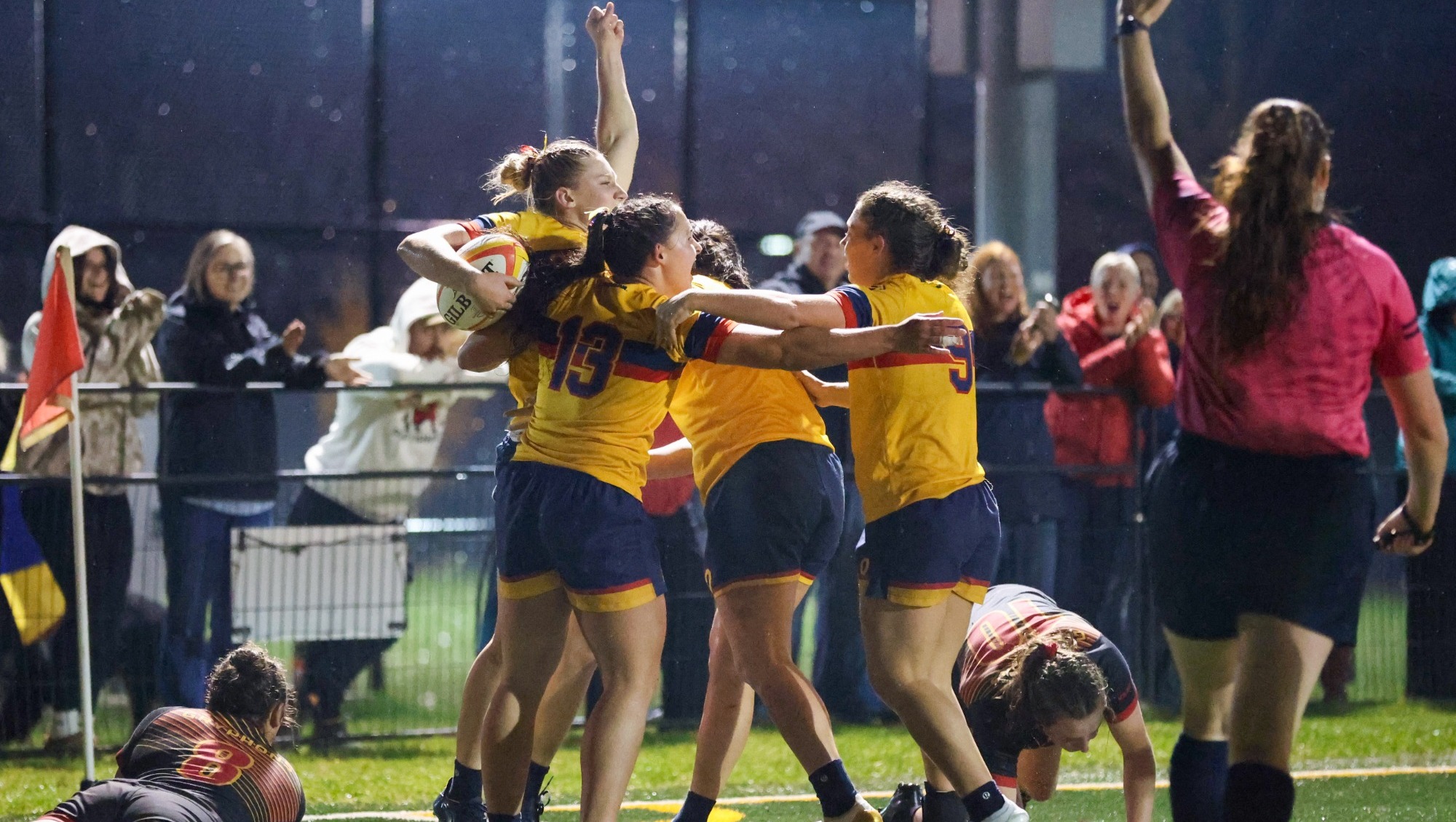 Queen's Women's Rugby celebrate