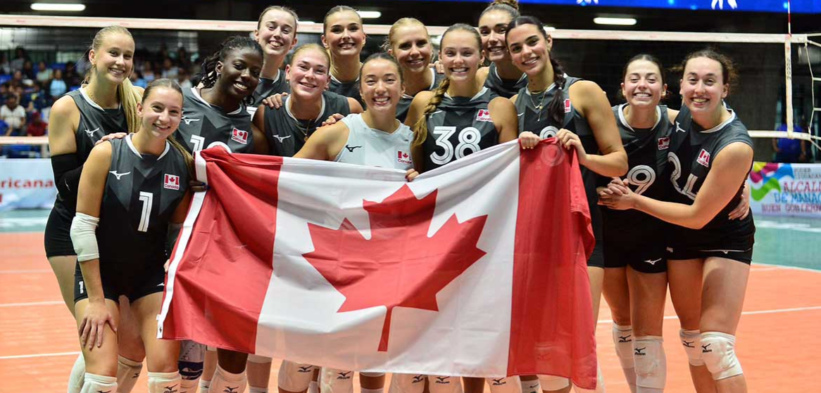 Claire Carter with Team Canada at the NORCECA u23 Pan American Cup