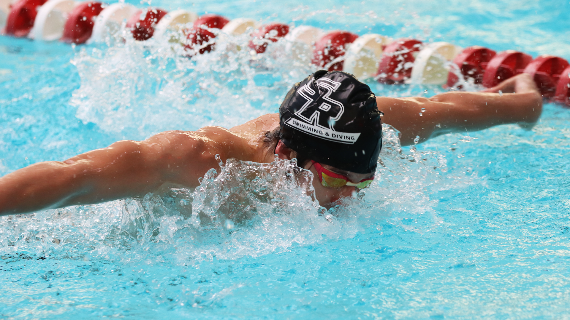 James Henriques of The College of Saint Rose men's swimming and diving team competes at RPI in Troy, New York on November 13, 2021