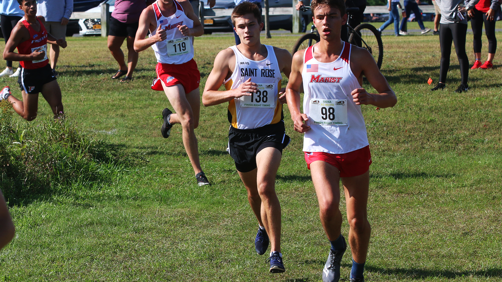 Matthew Waruch of the College of Saint Rose Men's Cross Country team competes at the Siena Invitational on 9/11/2021 in Latham, N.Y.